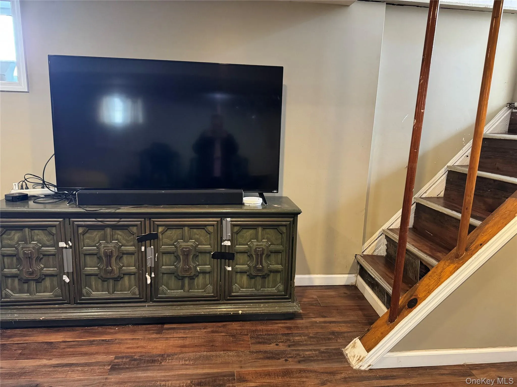 Family room and dark wood syle finished floors Family room and dark wood syle finished floors
