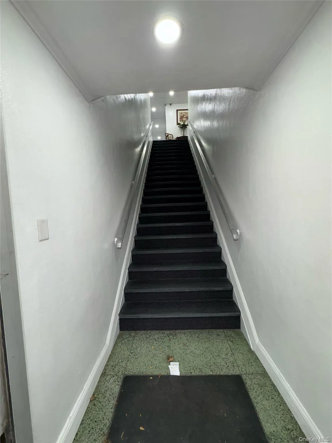 Stairway with baseboards Stairway with baseboards