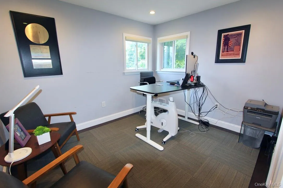 Office featuring baseboards and recessed lighting Office featuring baseboards and recessed lighting