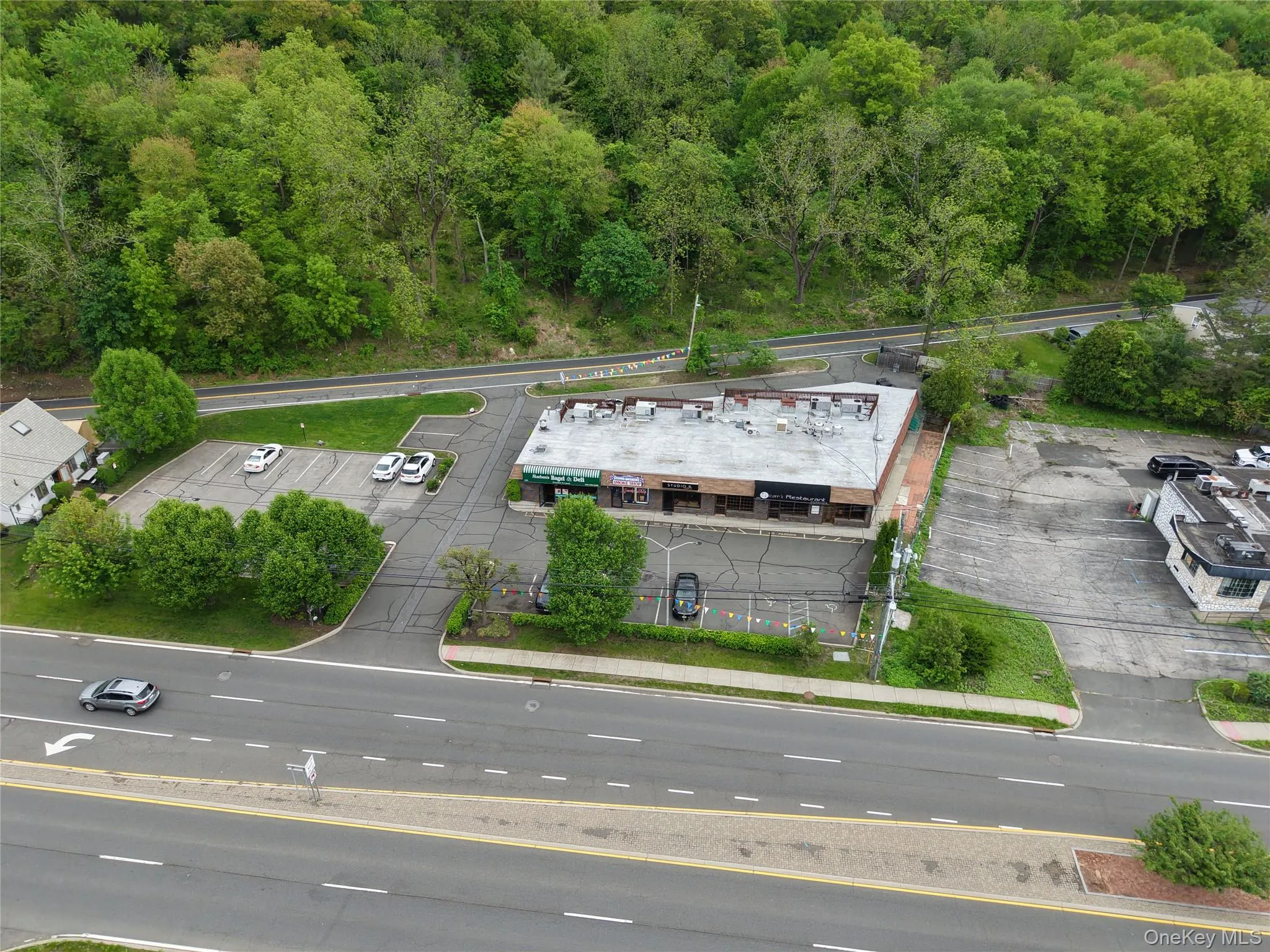 Bird's eye view of a heavily wooded area Bird's eye view of a heavily wooded area