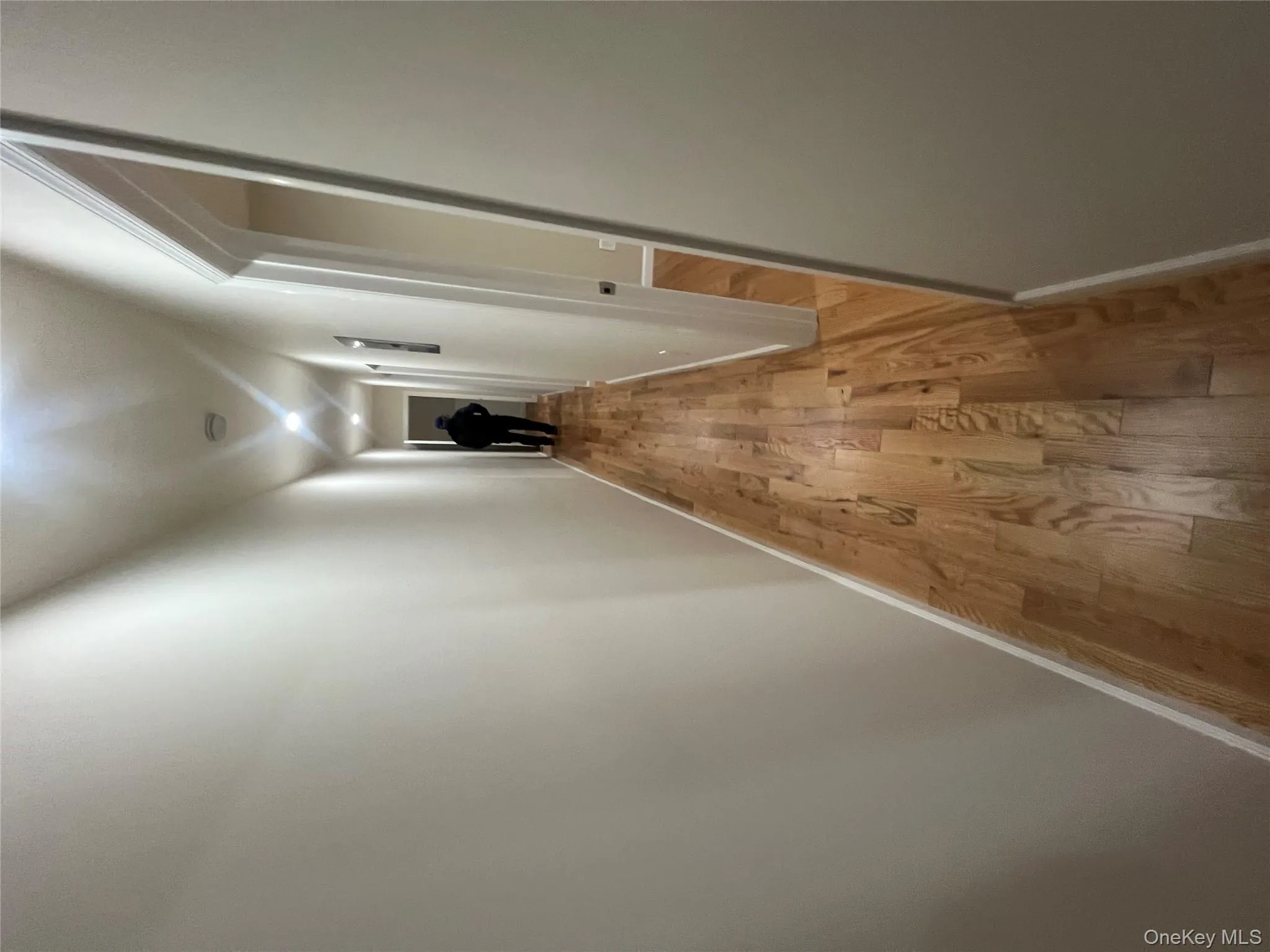 Hallway featuring light wood finished floors and baseboards Hallway featuring light wood finished floors and baseboards