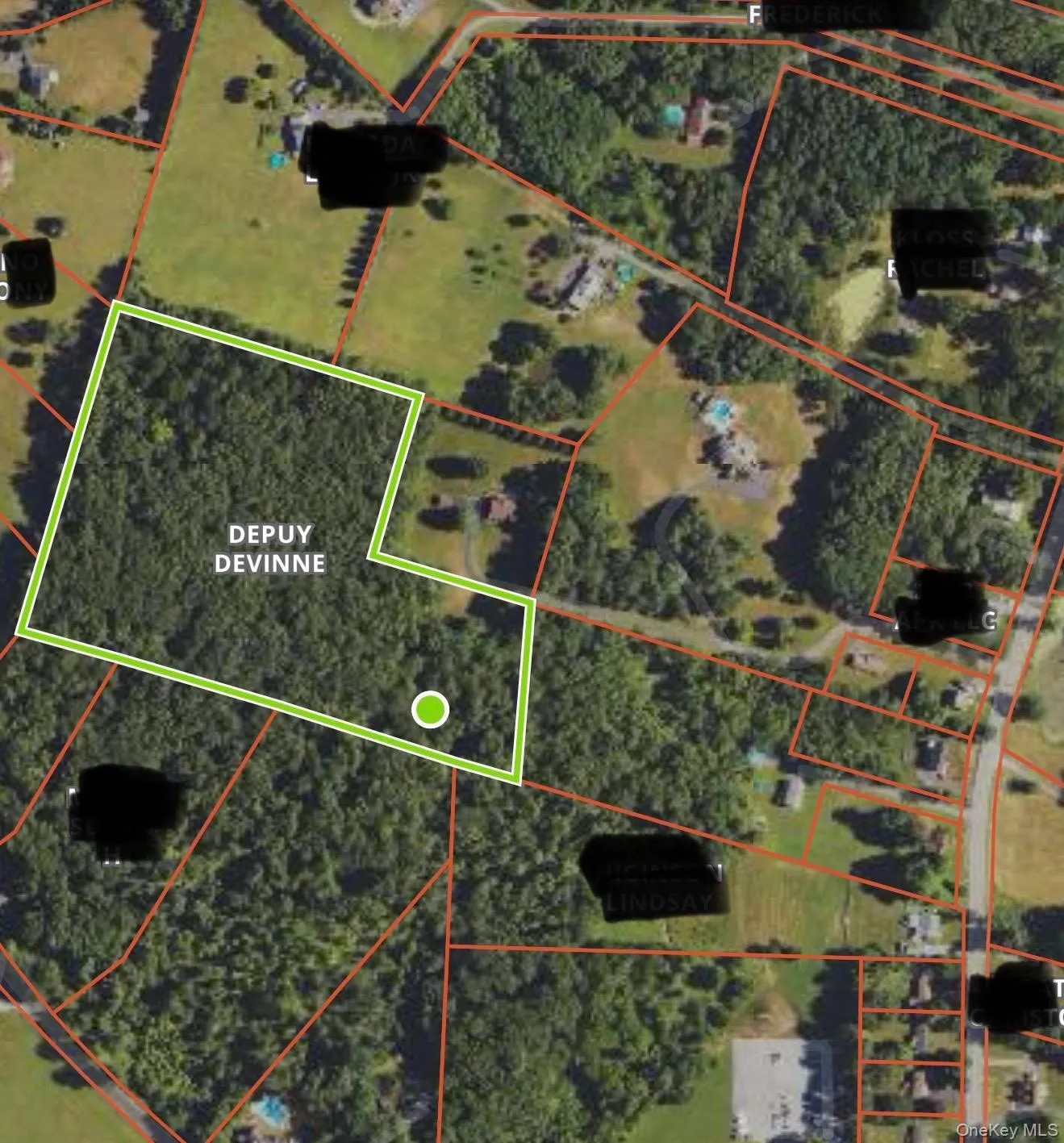 Aerial view of property's location featuring property parcel outlined Aerial view of property's location featuring property parcel outlined