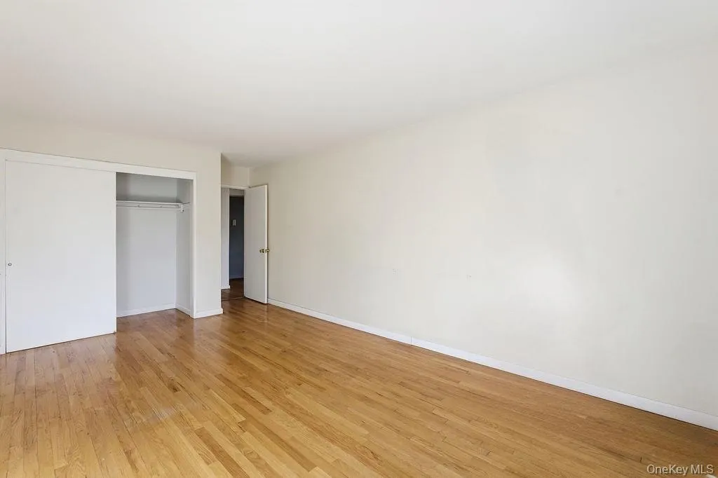 Unfurnished bedroom featuring light wood-style floors and a closet Unfurnished bedroom featuring light wood-style floors and a closet