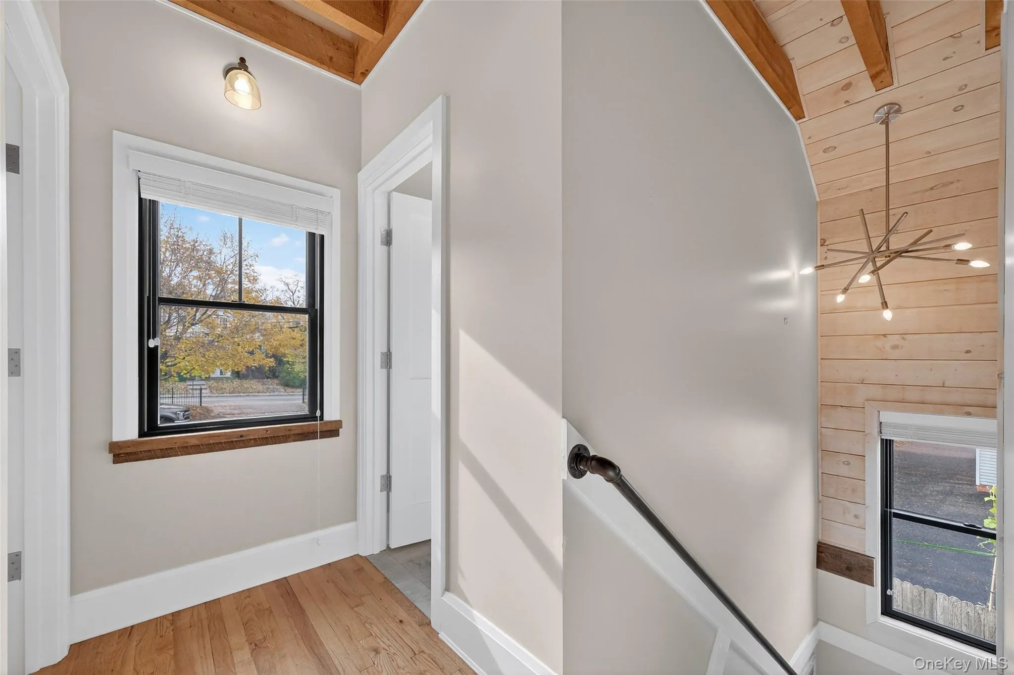 Staircase and upper level hallway Staircase and upper level hallway