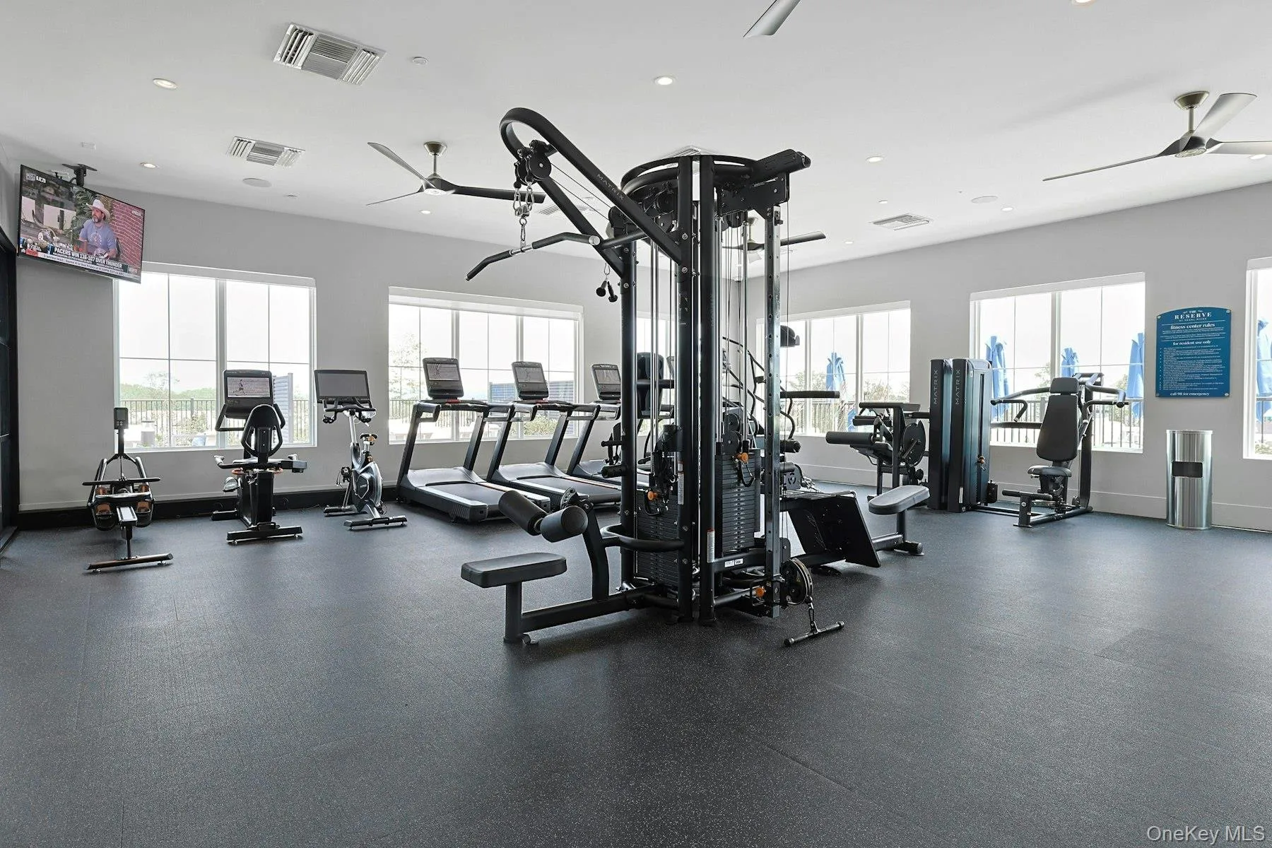 State of the Art work-out area, healthy amount of natural light, and recessed lighting State of the Art work-out area, healthy amount of natural light, and recessed lighting