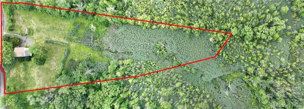 View of property location with property parcel outlined and a heavily wooded area View of property location with property parcel outlined and a heavily wooded area