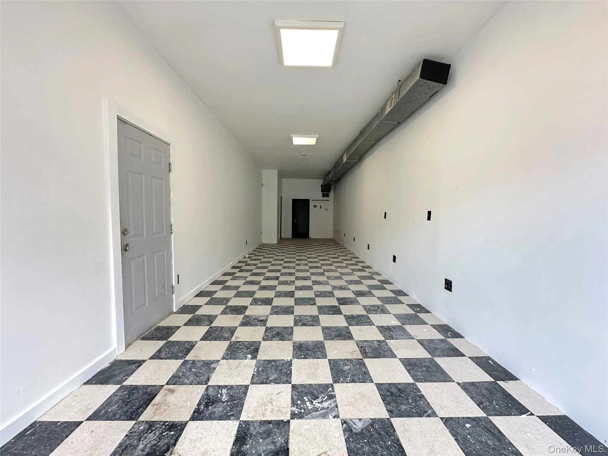 Corridor with light floors Corridor with light floors