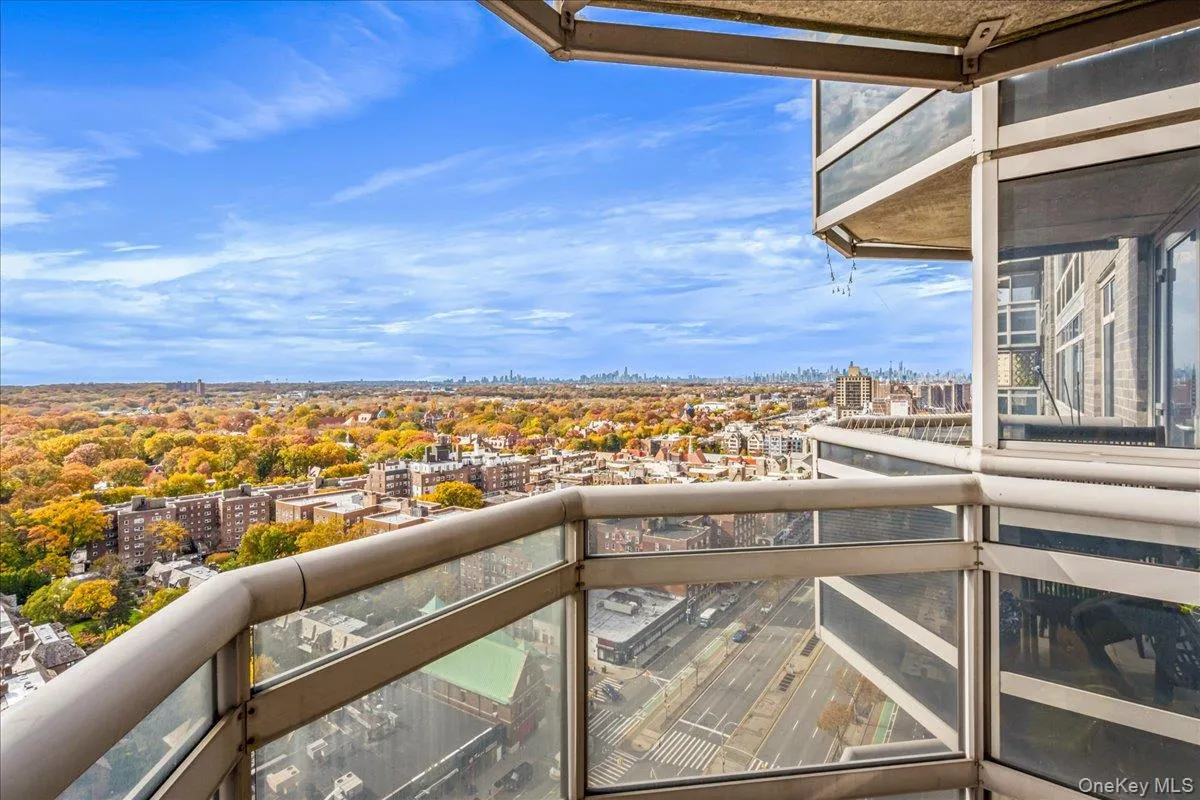 Primary Bedroom Balcony featuring a view of Manhattan Skyline Primary Bedroom Balcony featuring a view of Manhattan Skyline