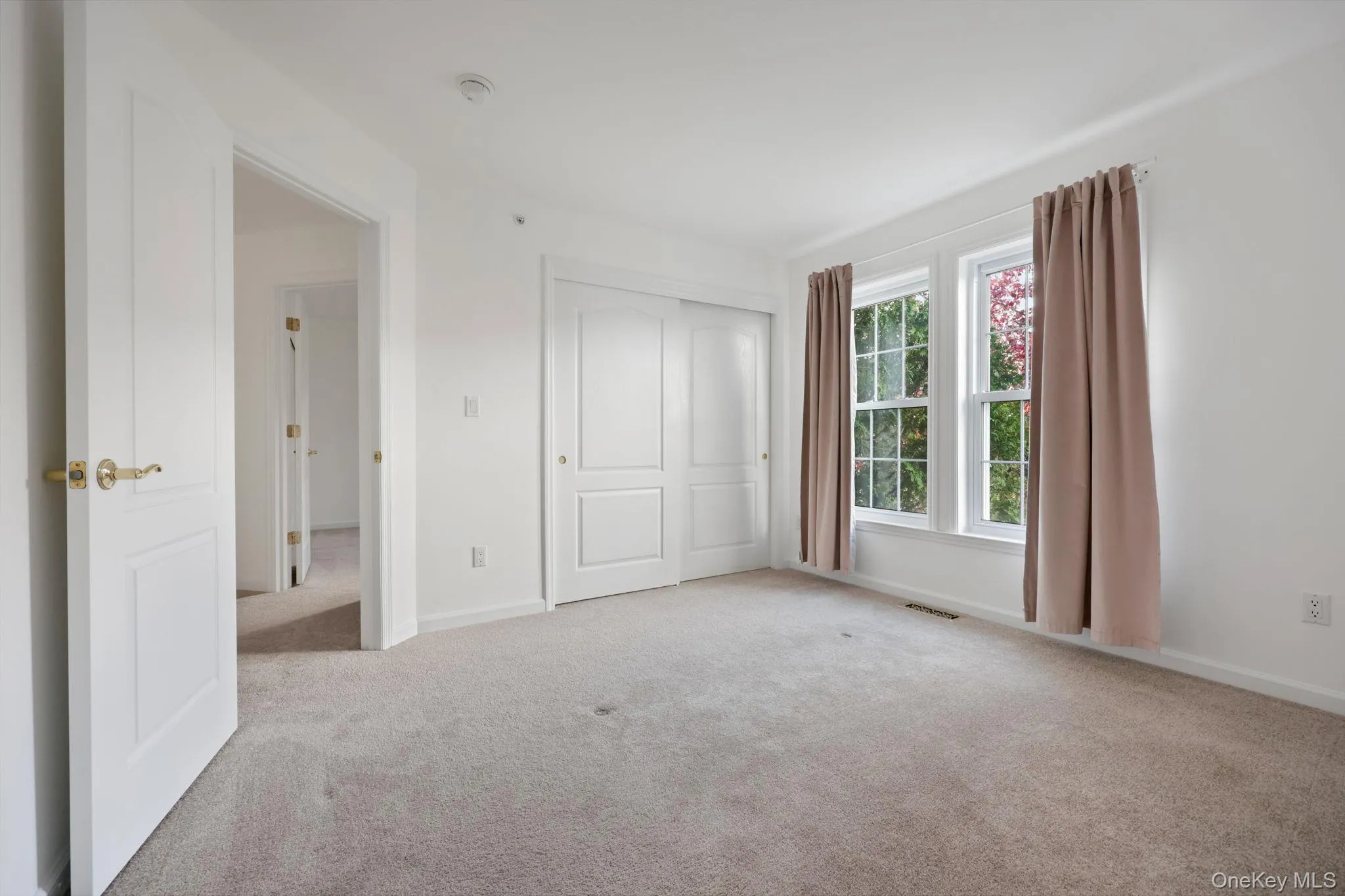 Unfurnished bedroom featuring carpet and a closet Unfurnished bedroom featuring carpet and a closet
