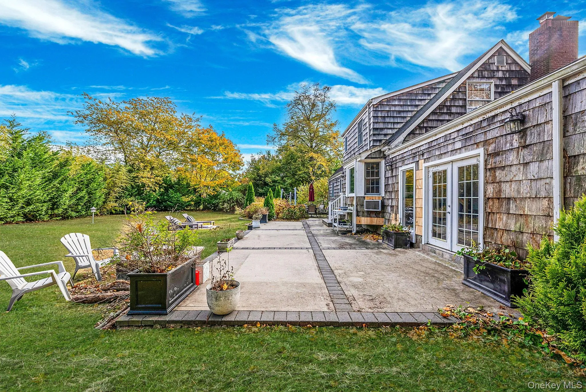 View of patio with view of wooded area View of patio with view of wooded area