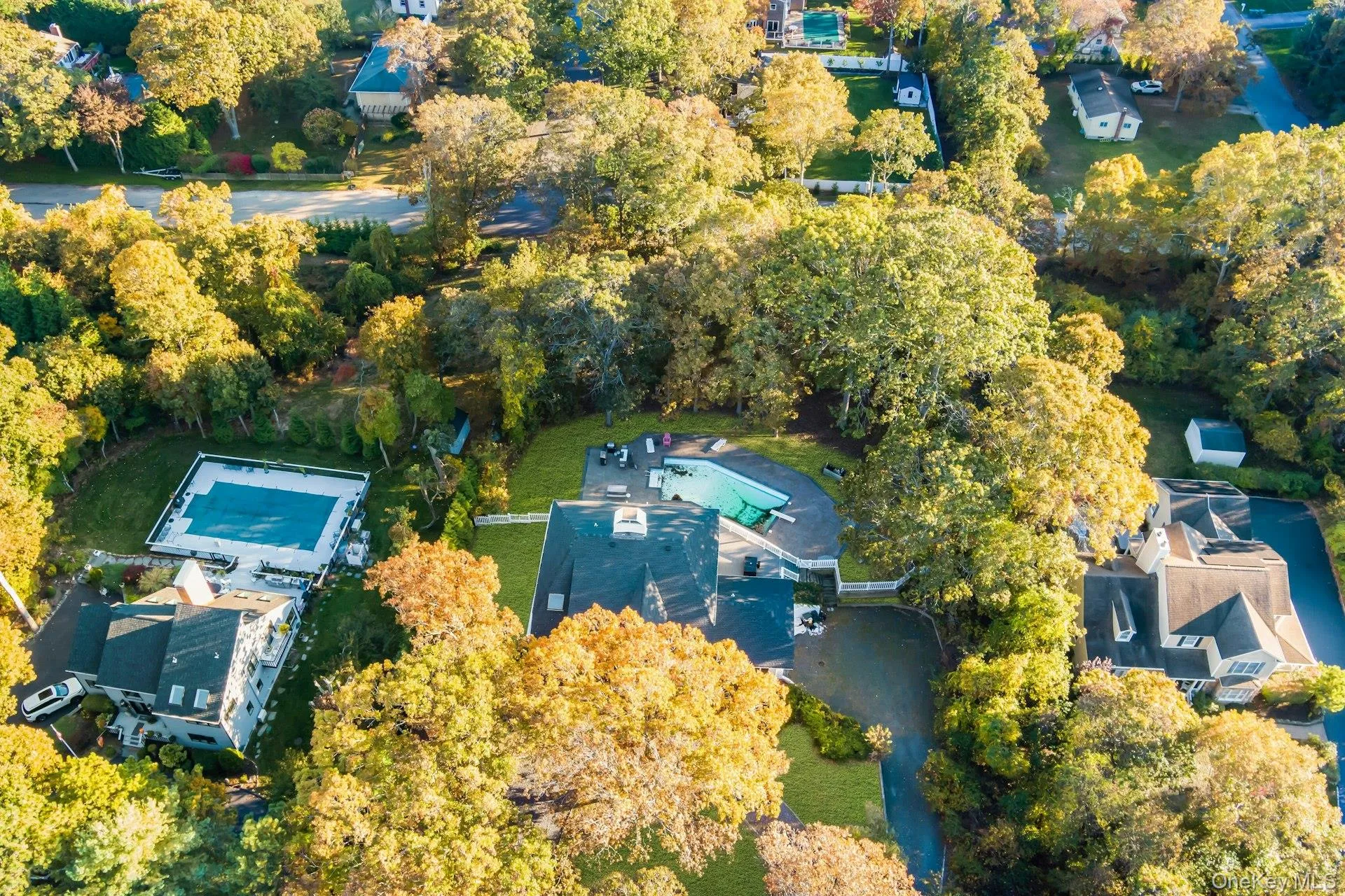 Drone / aerial view of a pool Drone / aerial view of a pool