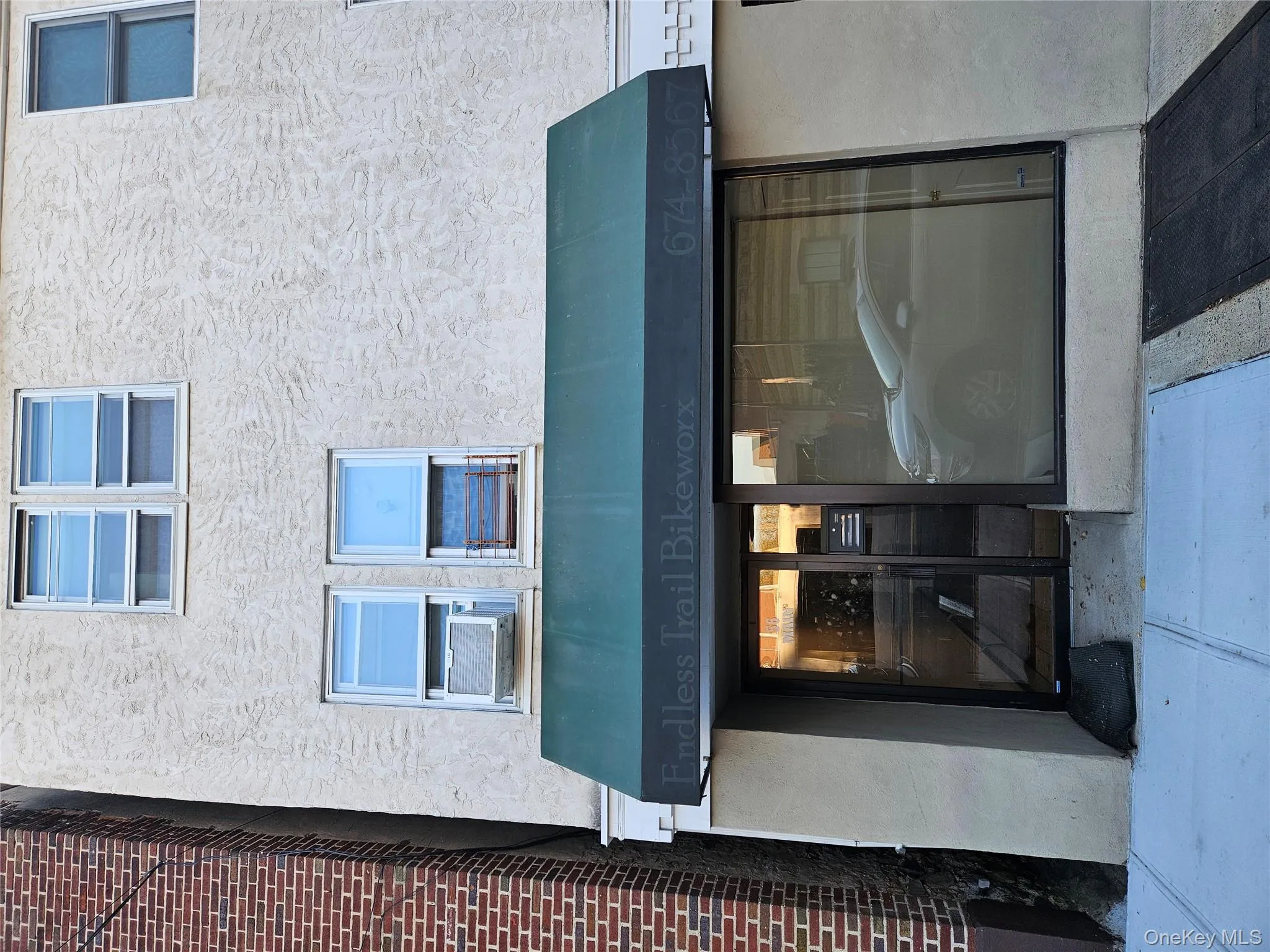 Building entry with awning Building entry with awning