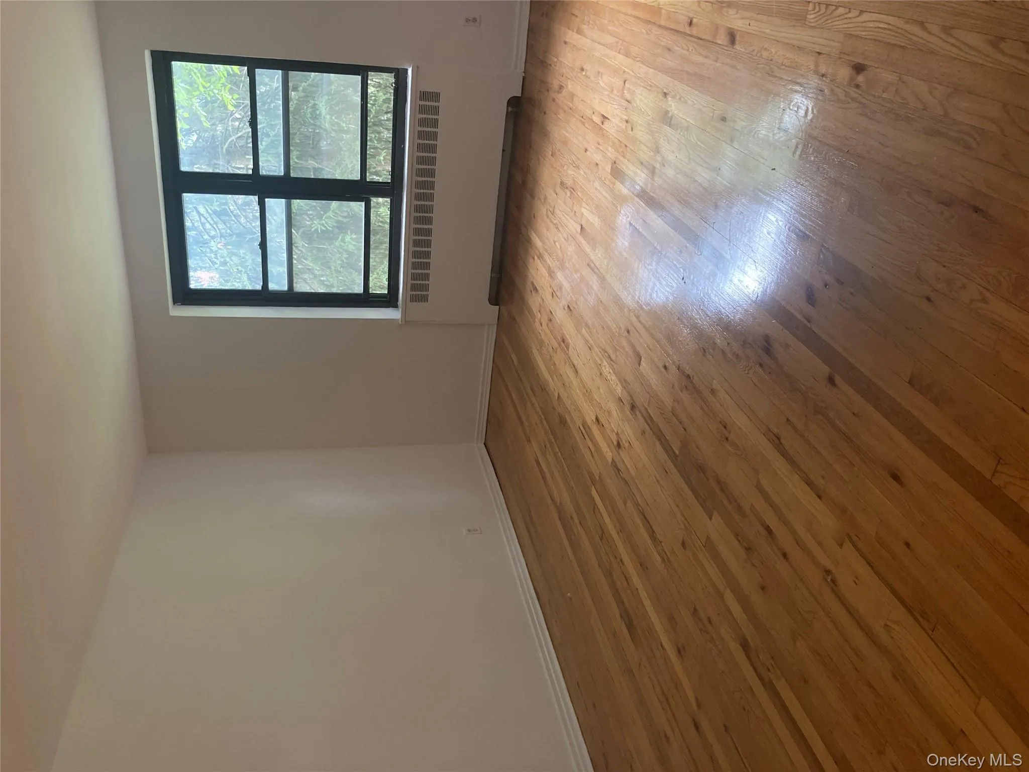 Spacious and bright living room with polished hardwood floors Spacious and bright living room with polished hardwood floors