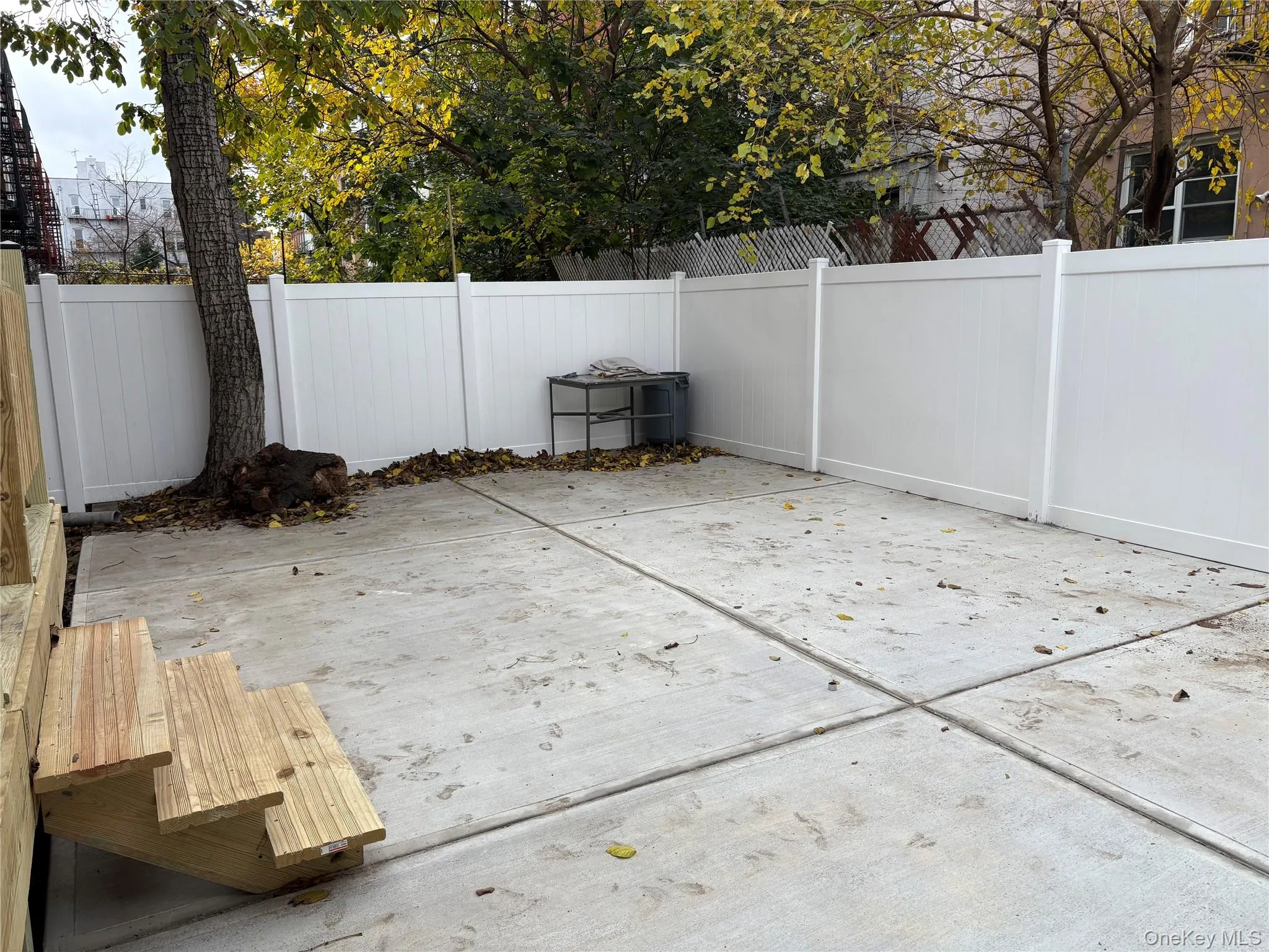 New PVC Fenced Backyard New PVC Fenced Backyard