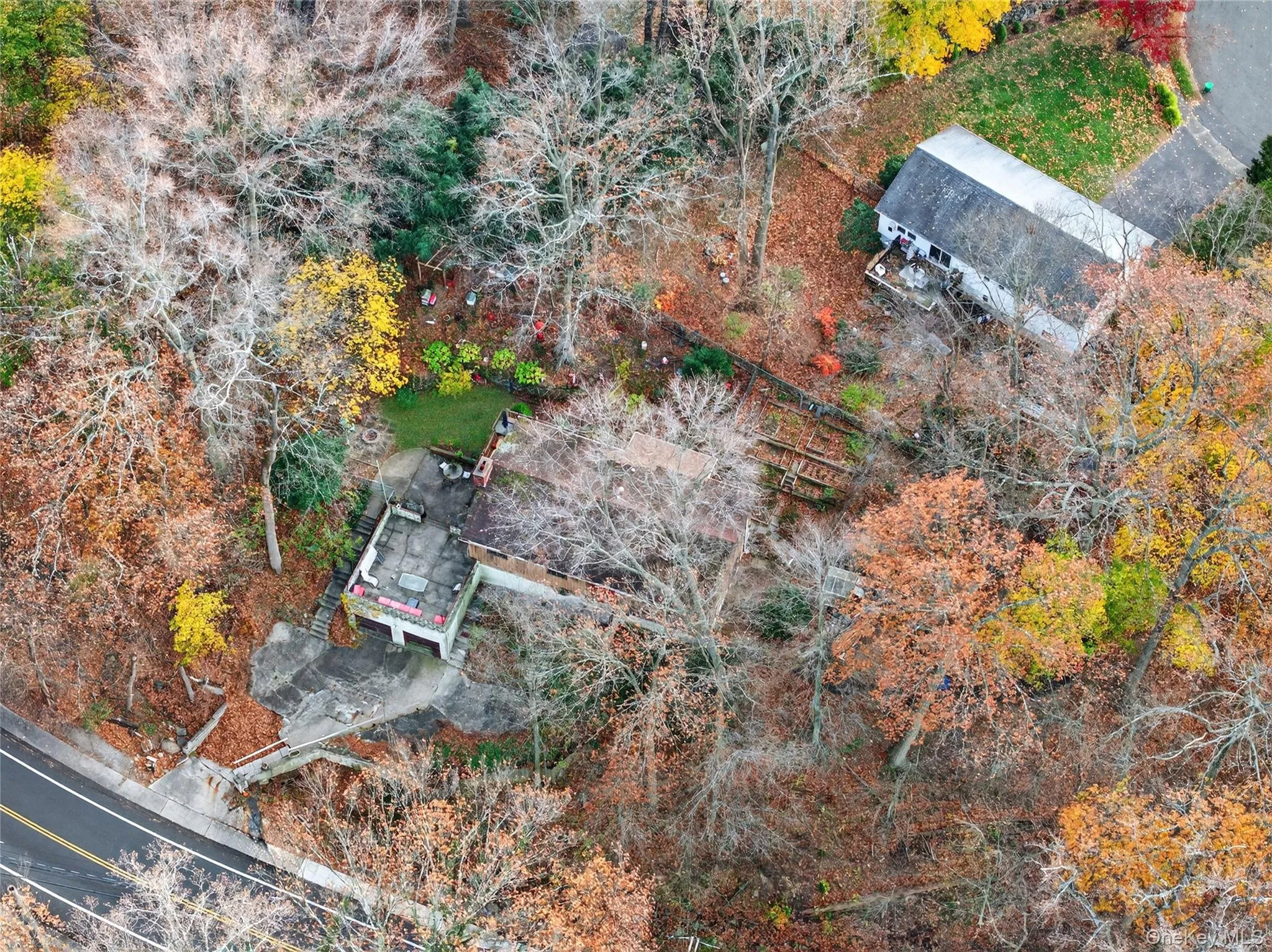 Aerial view of a tree filled landscape Aerial view of a tree filled landscape
