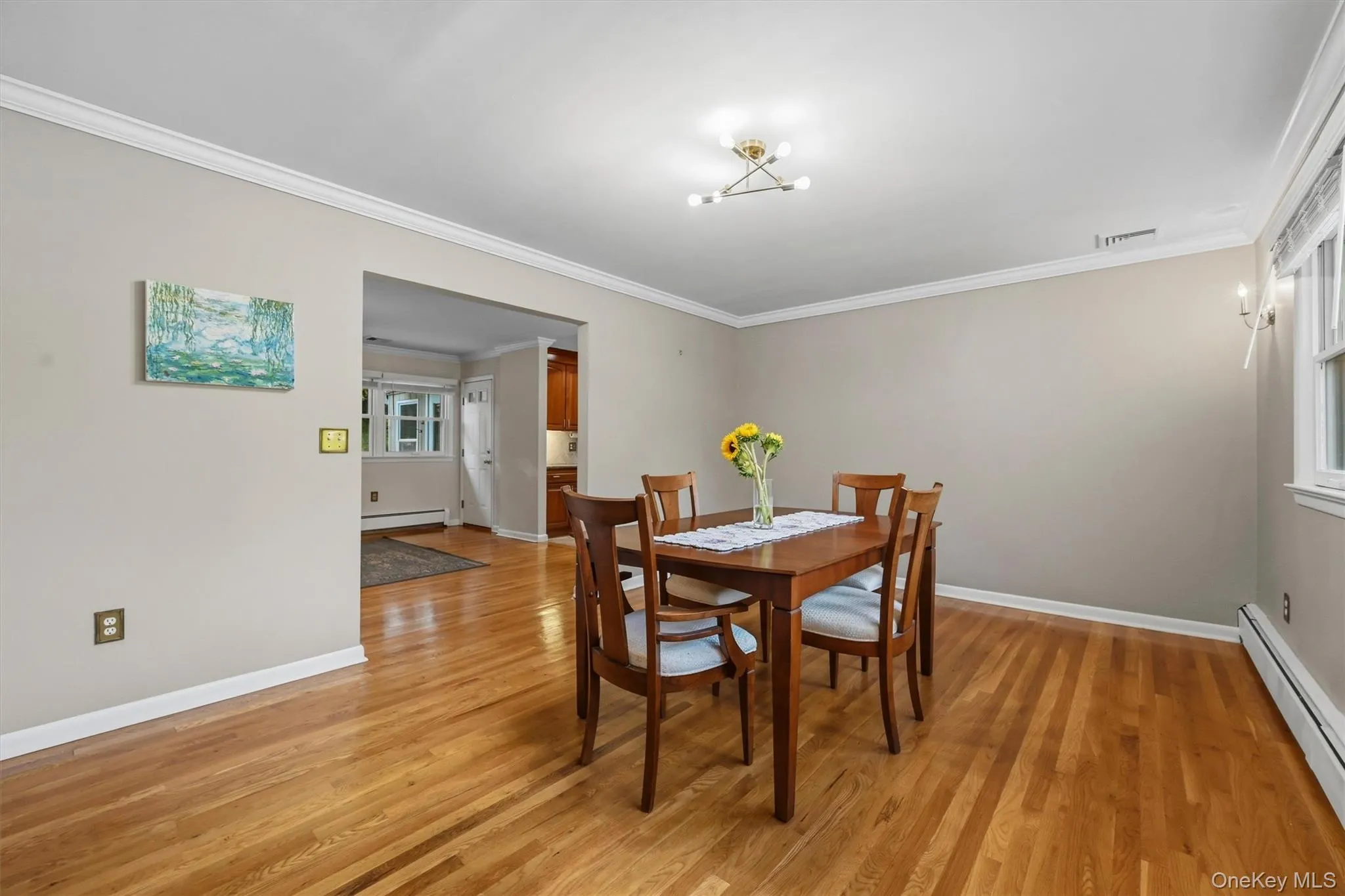 The dining room is open to the living room, but of course a door could be added if desired to repurpose the room... The dining room is open to the living room, but of course a door could be added if desired to repurpose the room...