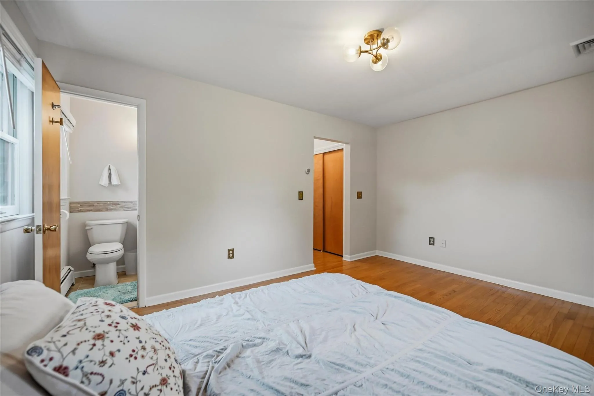 The primary bedroom is a mini-suite, with an outer door separating a dual closet area and providing additional privacy... The primary bedroom is a mini-suite, with an outer door separating a dual closet area and providing additional privacy...