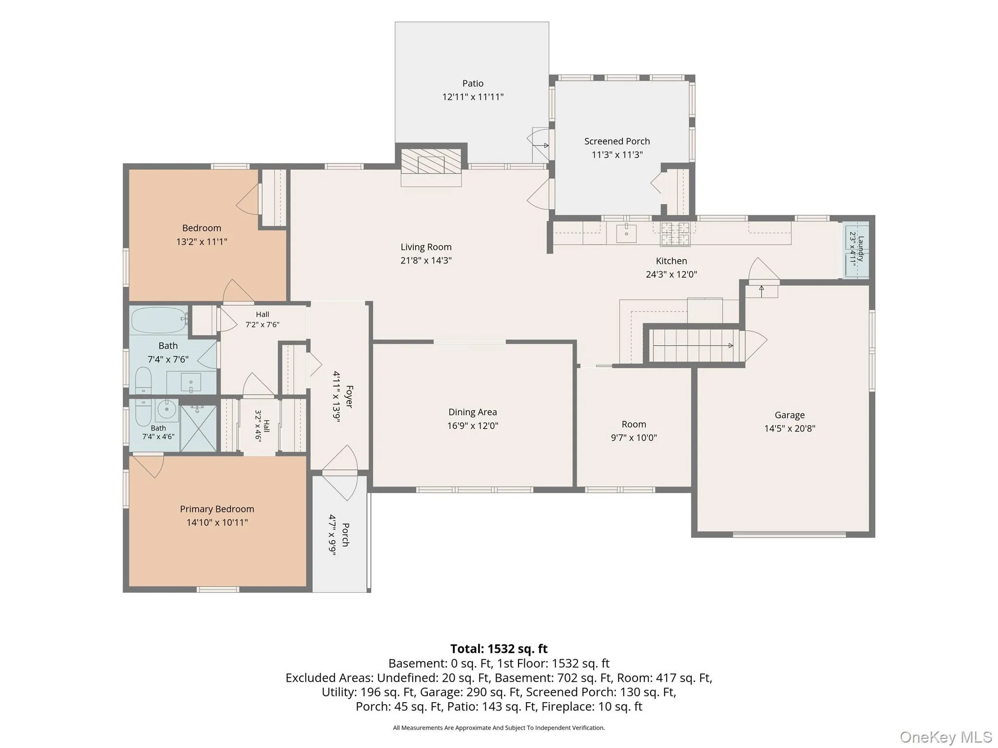 Here is a floor plan of the main level of the home...The basement is accessed from the garage, houses the utility room and offers room for storage. Here is a floor plan of the main level of the home...The basement is accessed from the garage, houses the utility room and offers room for storage.