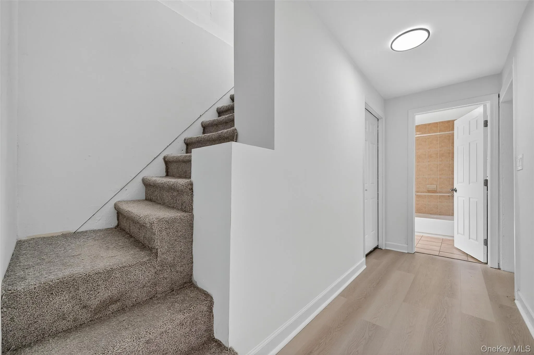 Stairs with wood finished floors Stairs with wood finished floors