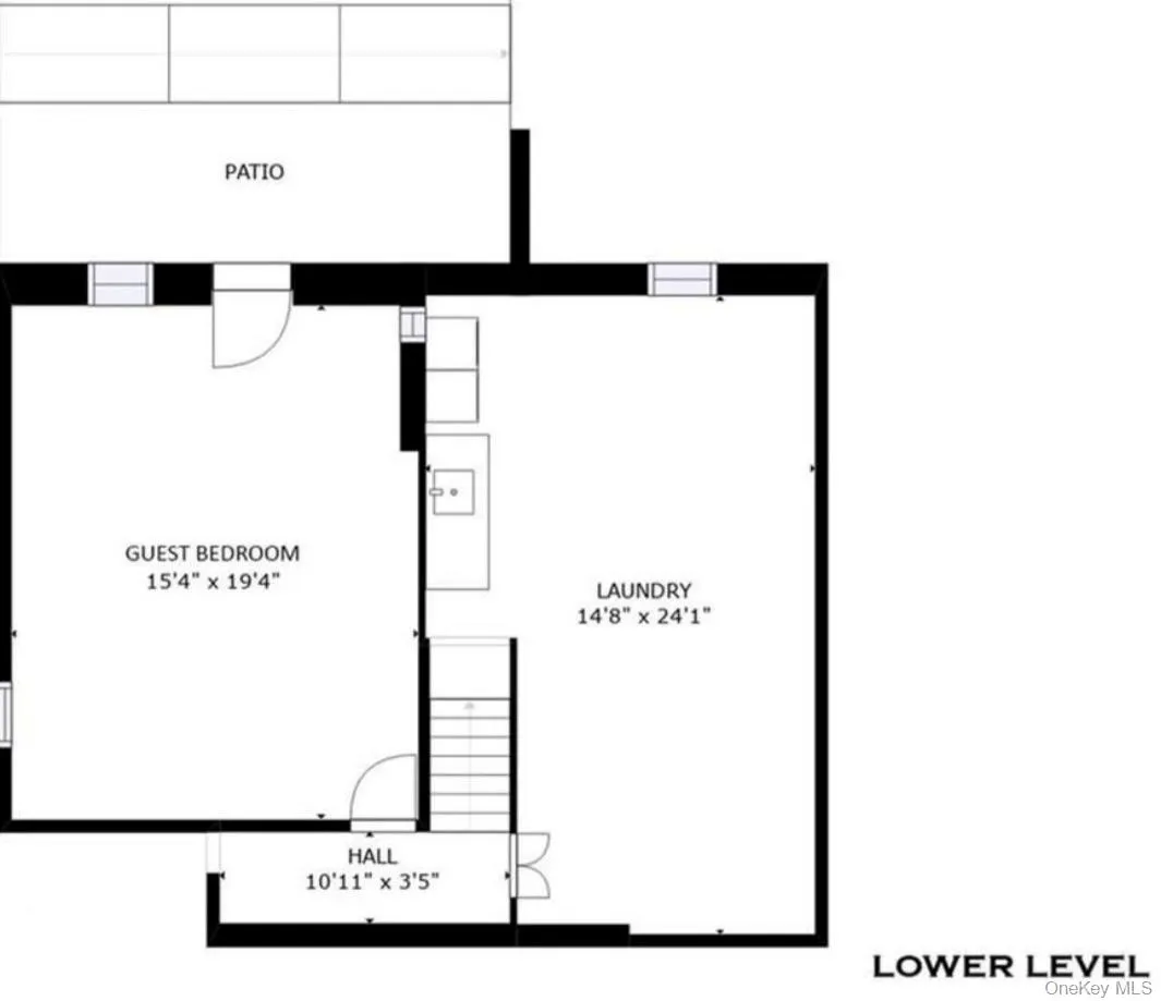 Lower level floor plan Lower level floor plan