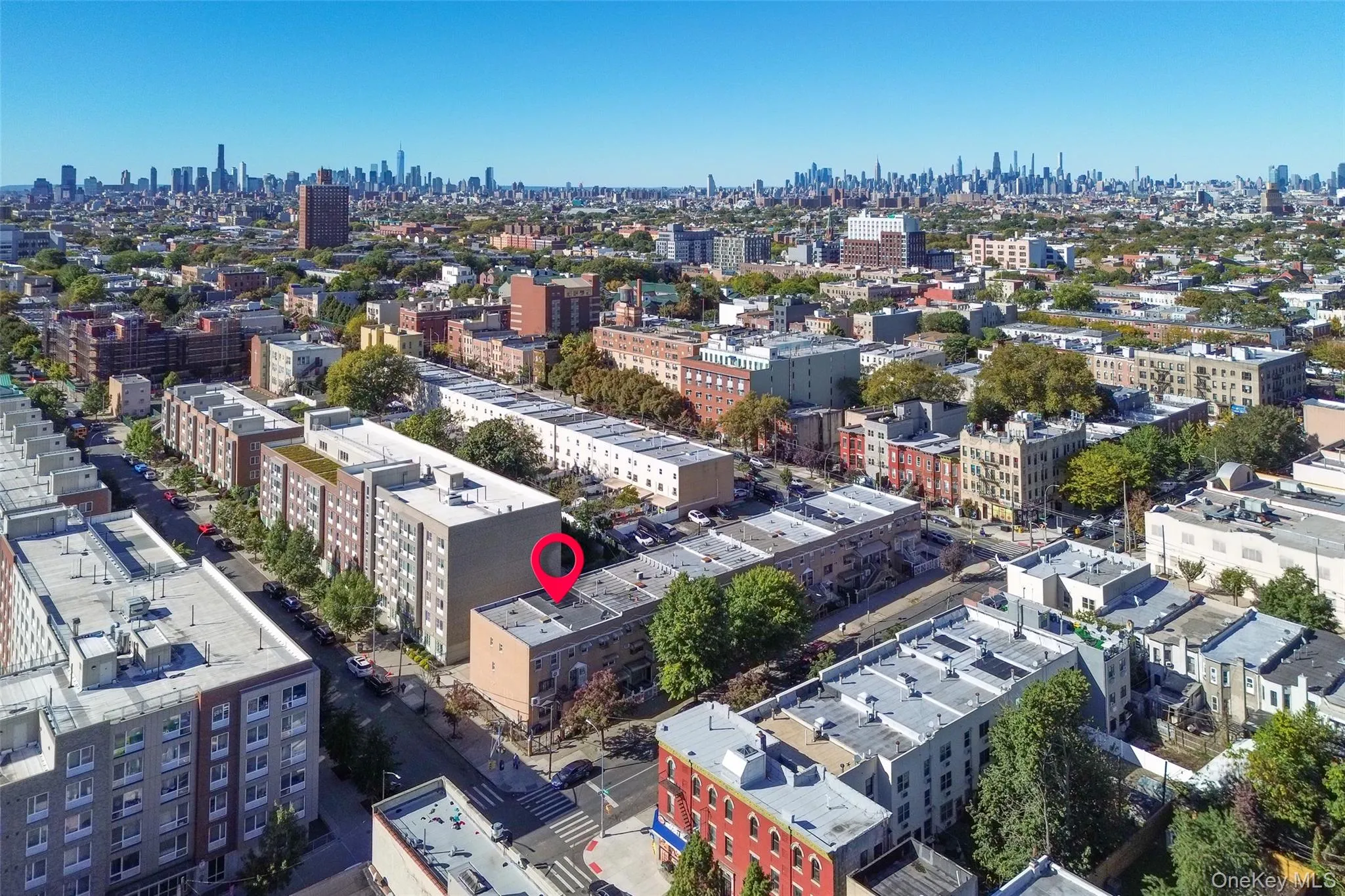 Bird's eye view of city skyline Bird's eye view of city skyline