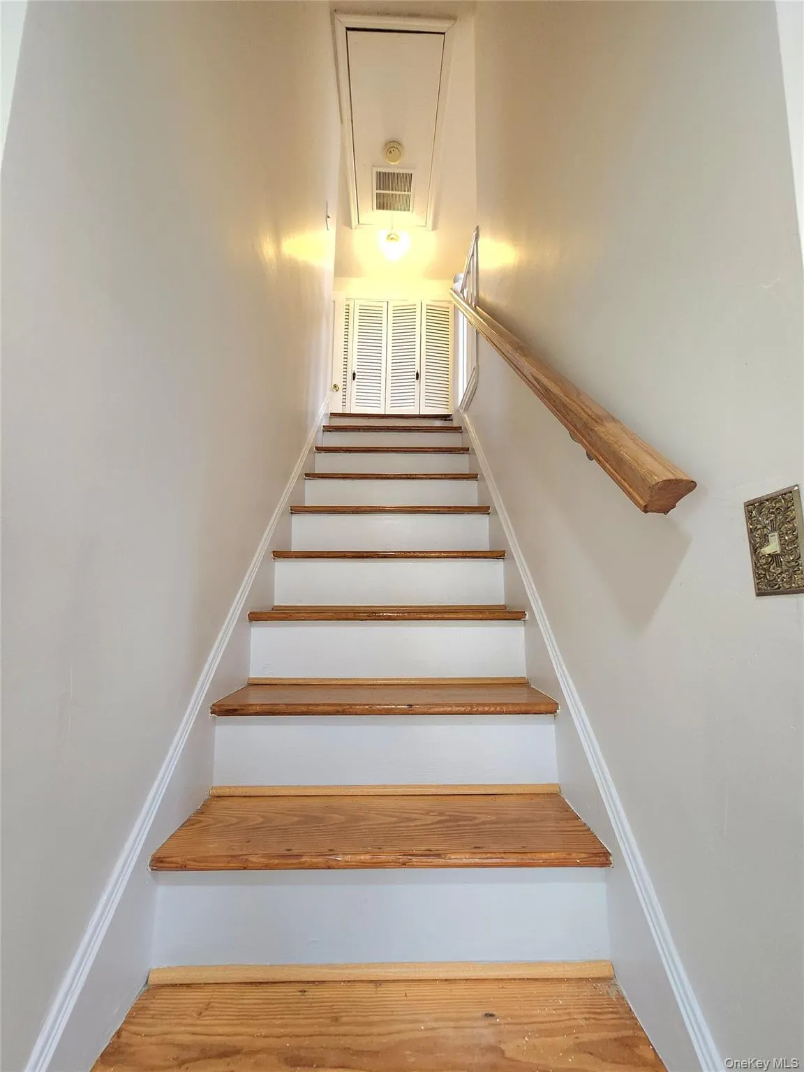 Stairway with wood finished floors Stairway with wood finished floors