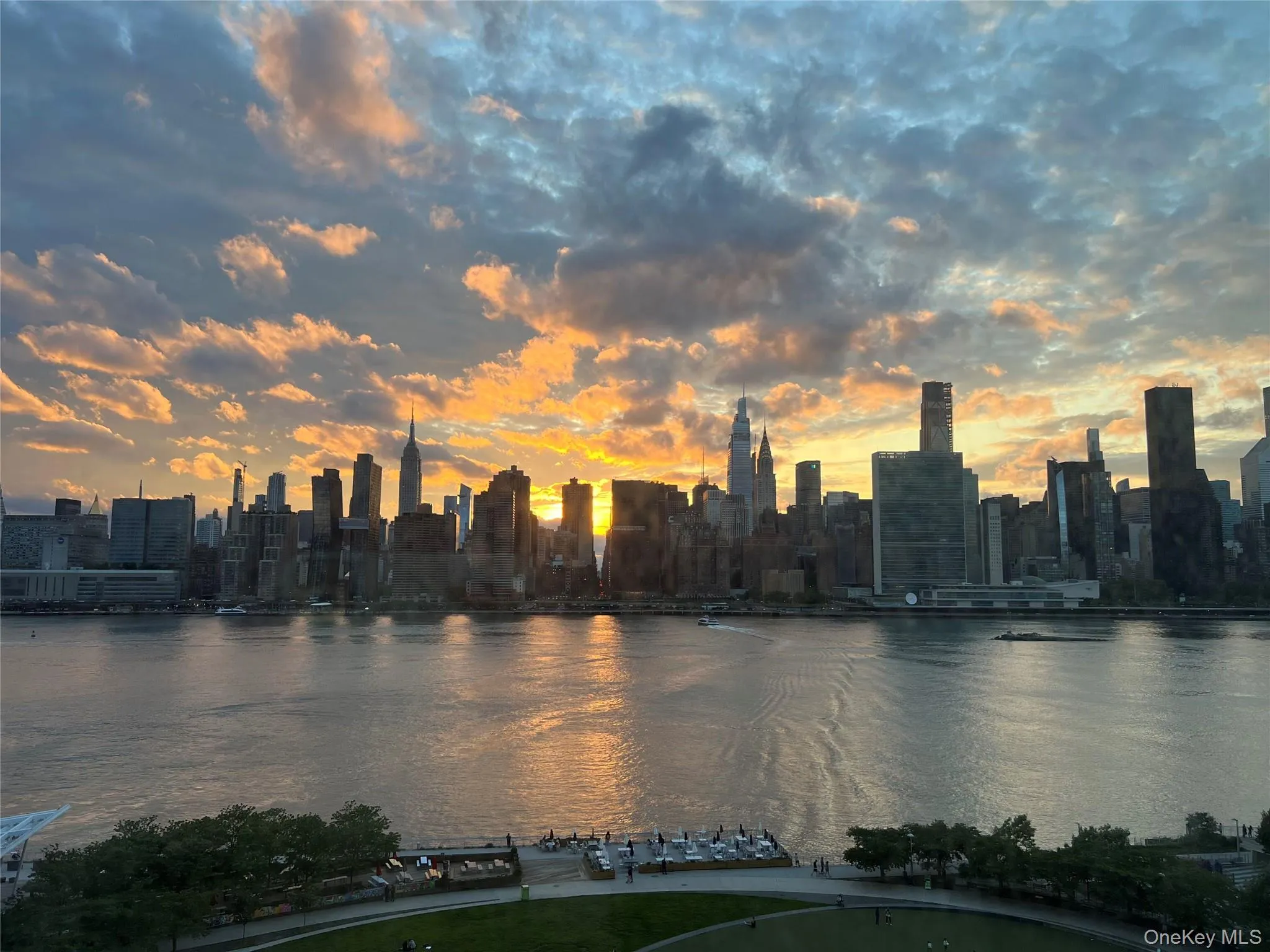 Water view with skyline Water view with skyline