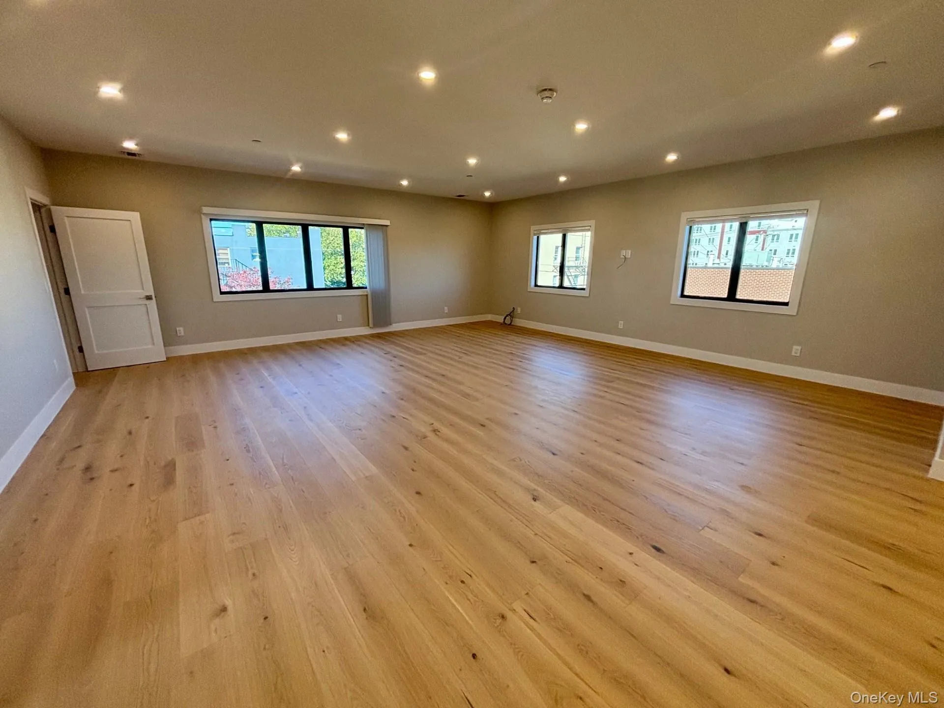 Spare room featuring recessed lighting, light wood finished floors, and healthy amount of natural light Spare room featuring recessed lighting, light wood finished floors, and healthy amount of natural light