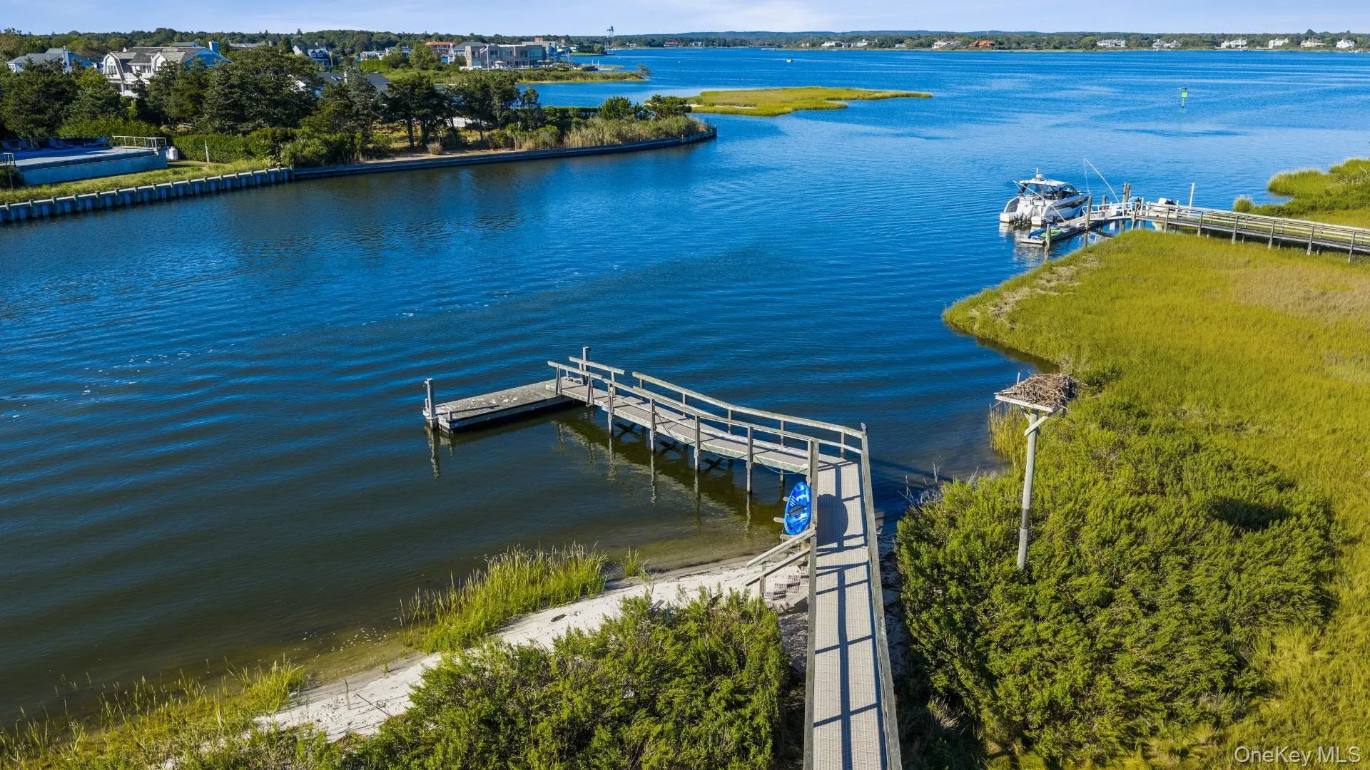 Aerial view of a nearby body of water Aerial view of a nearby body of water