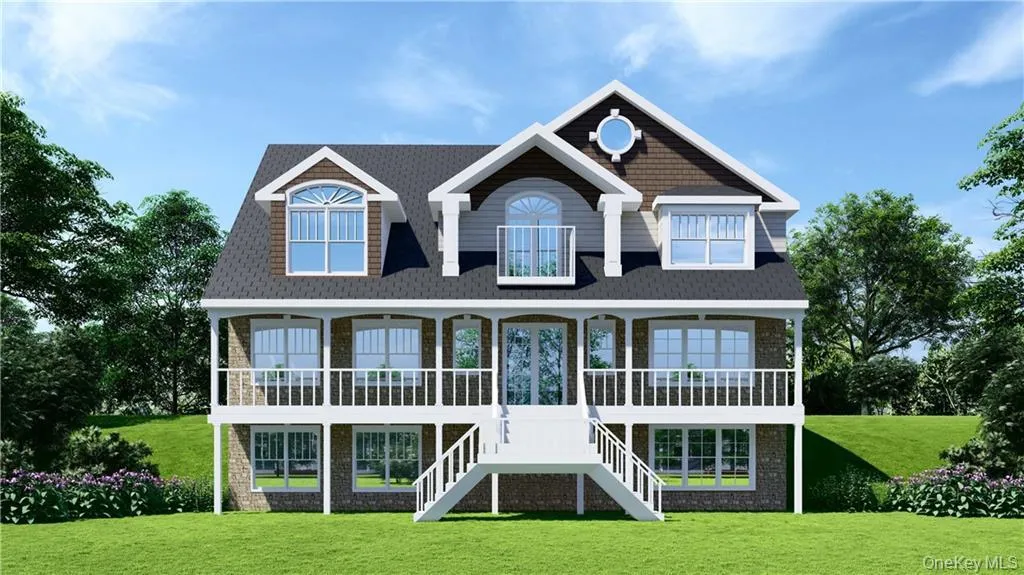 View of front facade with a front lawn and covered porch View of front facade with a front lawn and covered porch