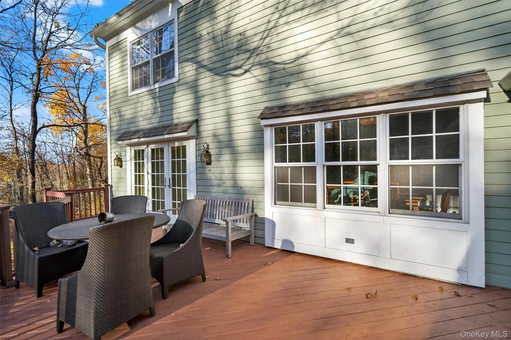 Deck featuring outdoor dining area Deck featuring outdoor dining area