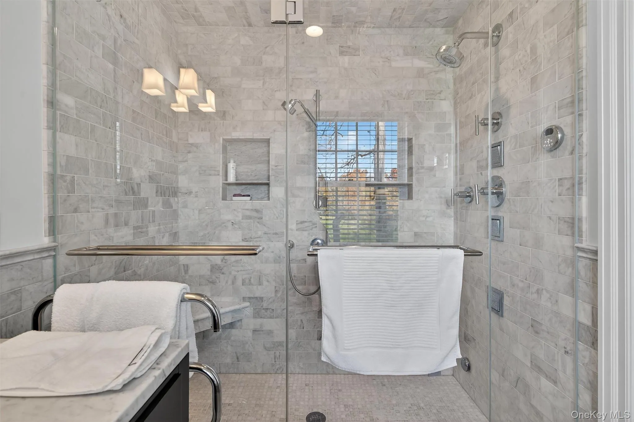 Bathroom with a stall shower Bathroom with a stall shower