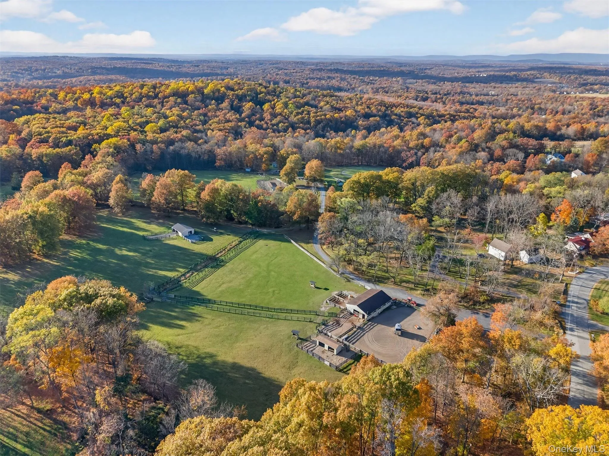 Aerial view of property and surrounding area with rural landscape Aerial view of property and surrounding area with rural landscape