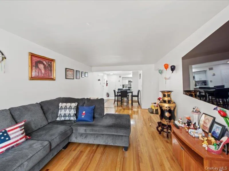 Living room with wood finished floors Living room with wood finished floors