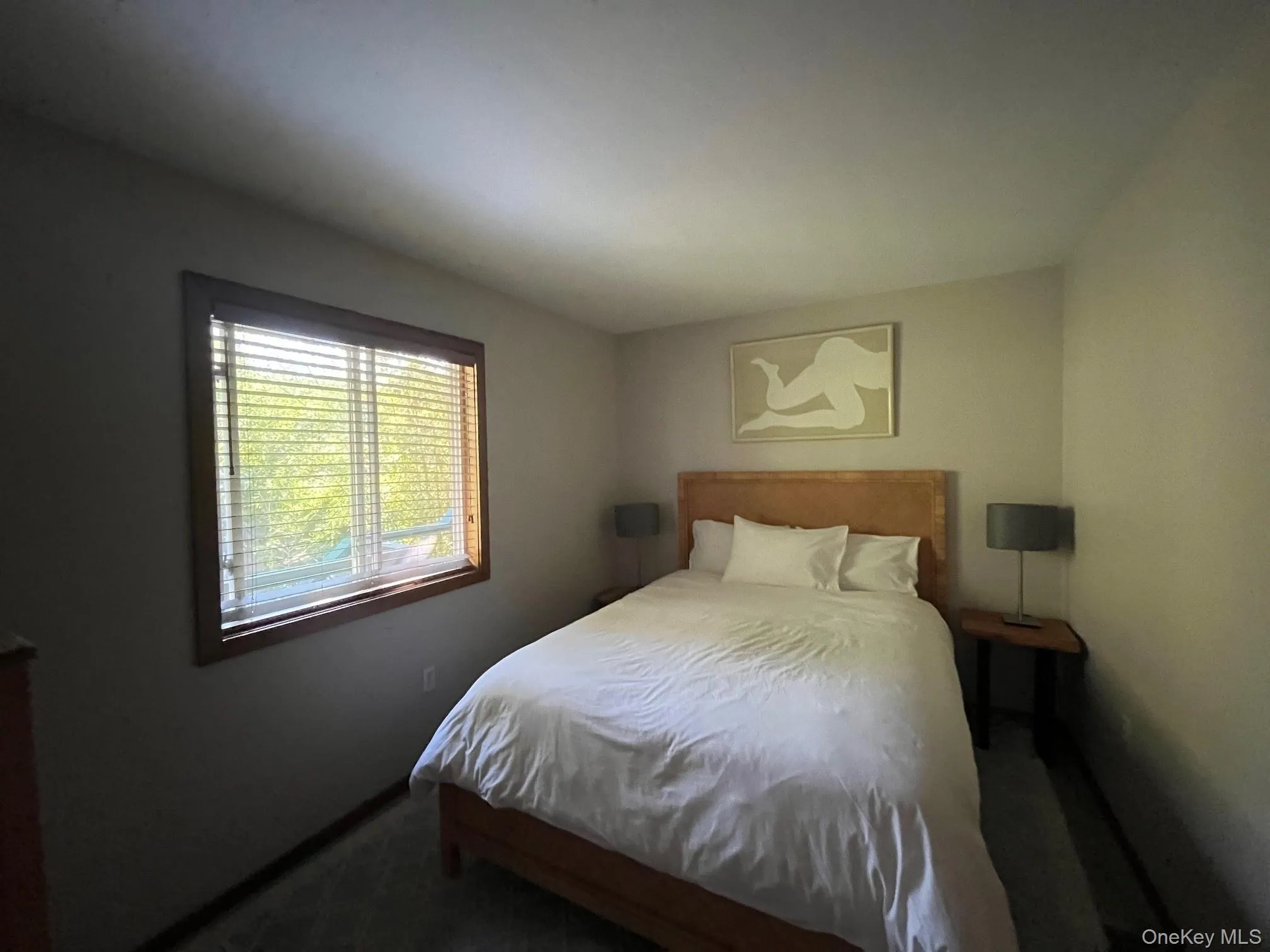 Bedroom featuring dark carpet Bedroom featuring dark carpet