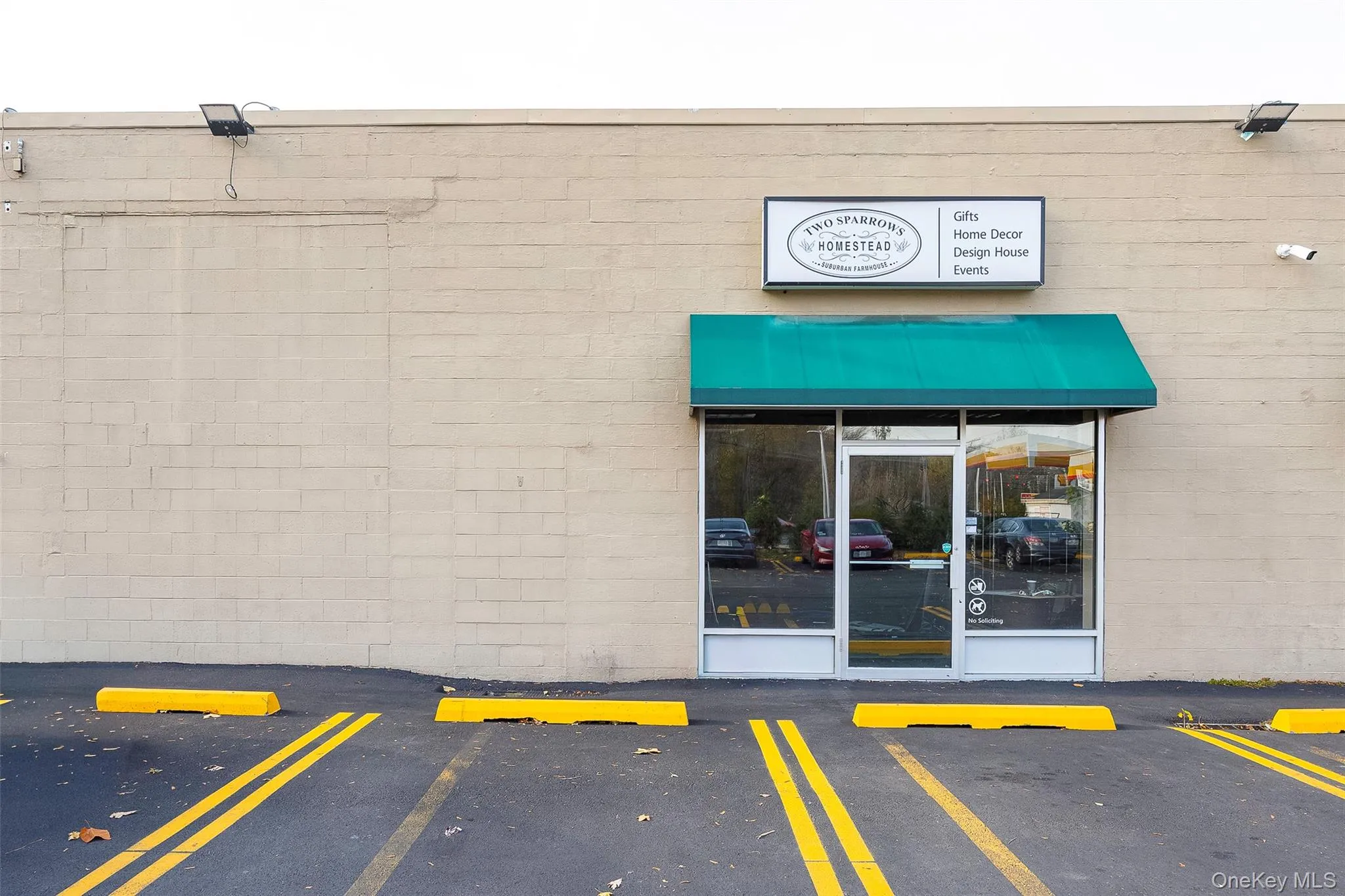 View of exterior entry with concrete block siding View of exterior entry with concrete block siding