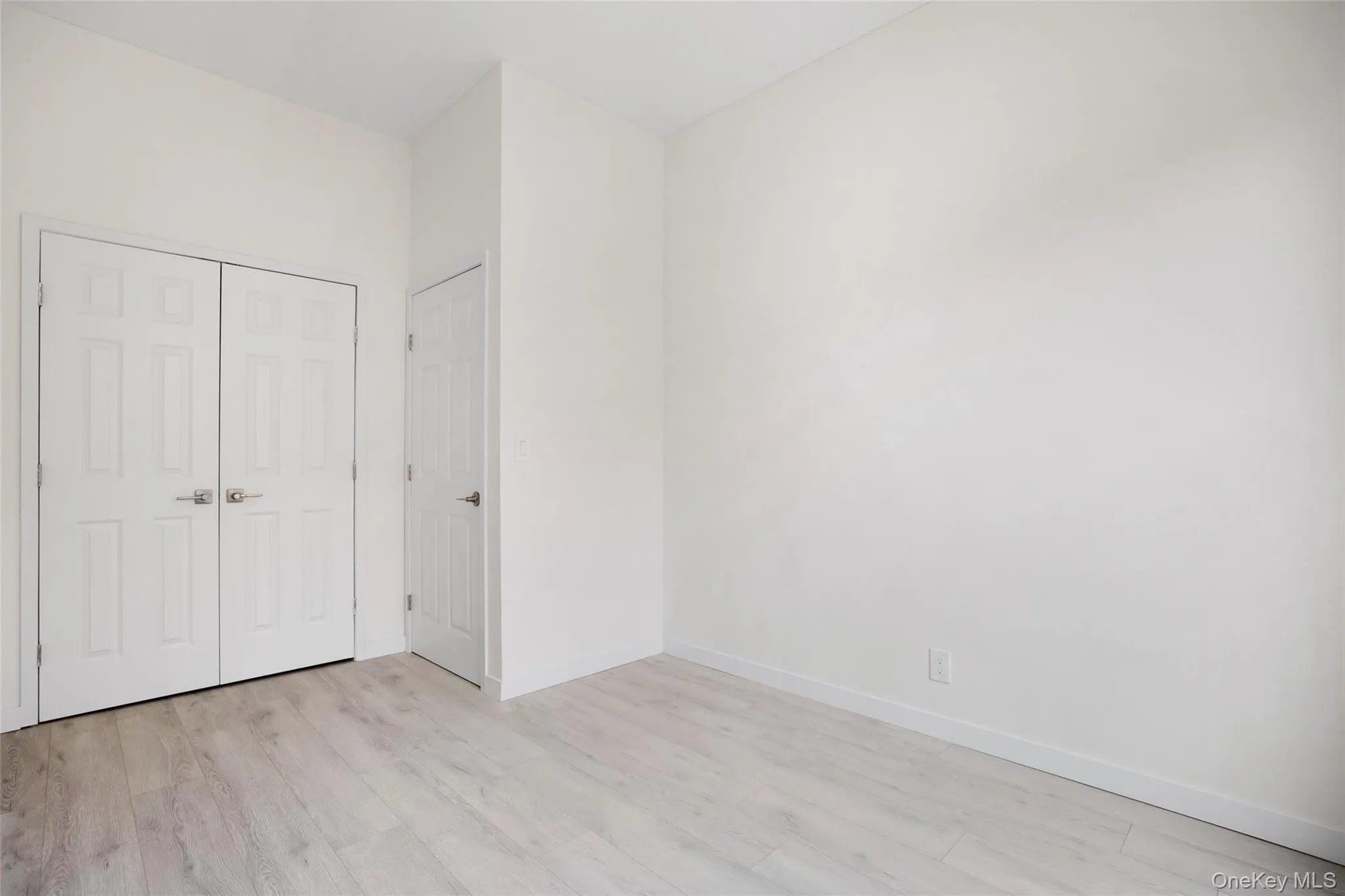 Unfurnished bedroom featuring light wood finished floors and a closet Unfurnished bedroom featuring light wood finished floors and a closet