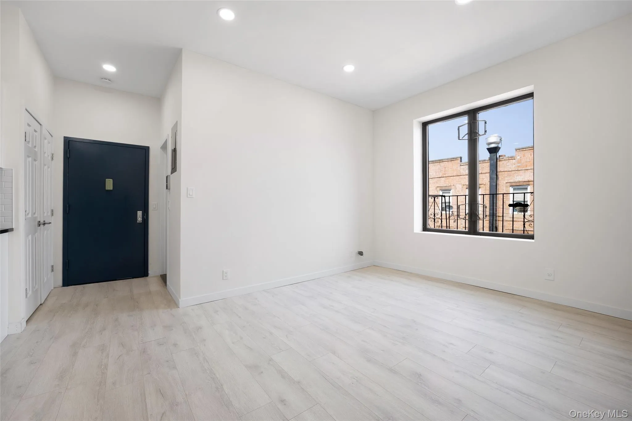Empty room featuring recessed lighting and light wood-style floors Empty room featuring recessed lighting and light wood-style floors