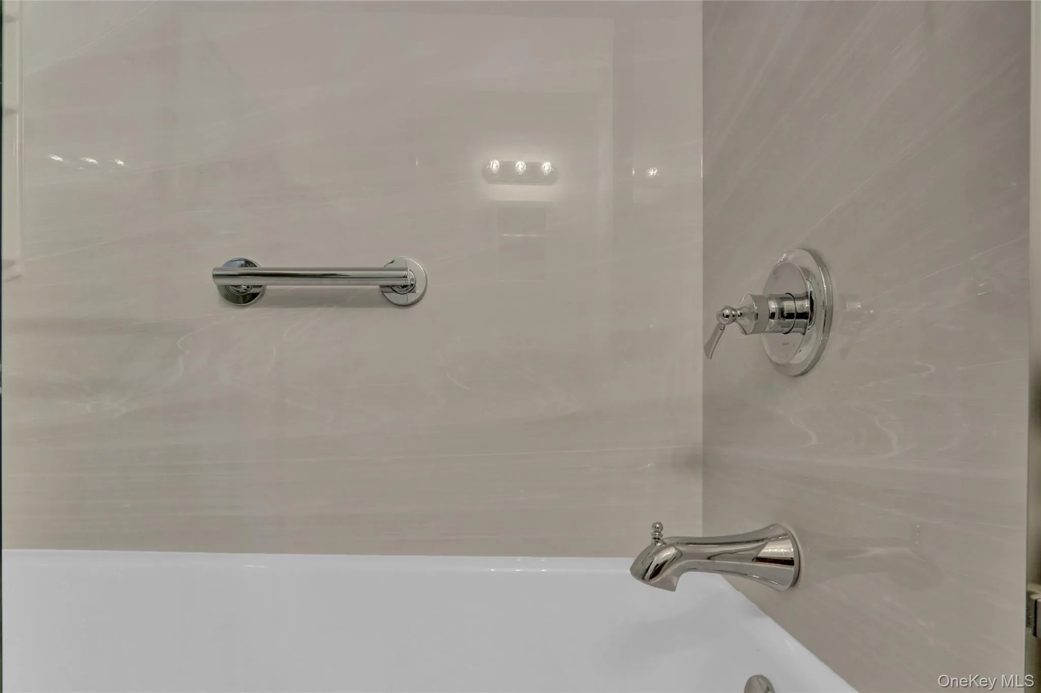 Bathroom view of shower combination Bathroom view of shower combination