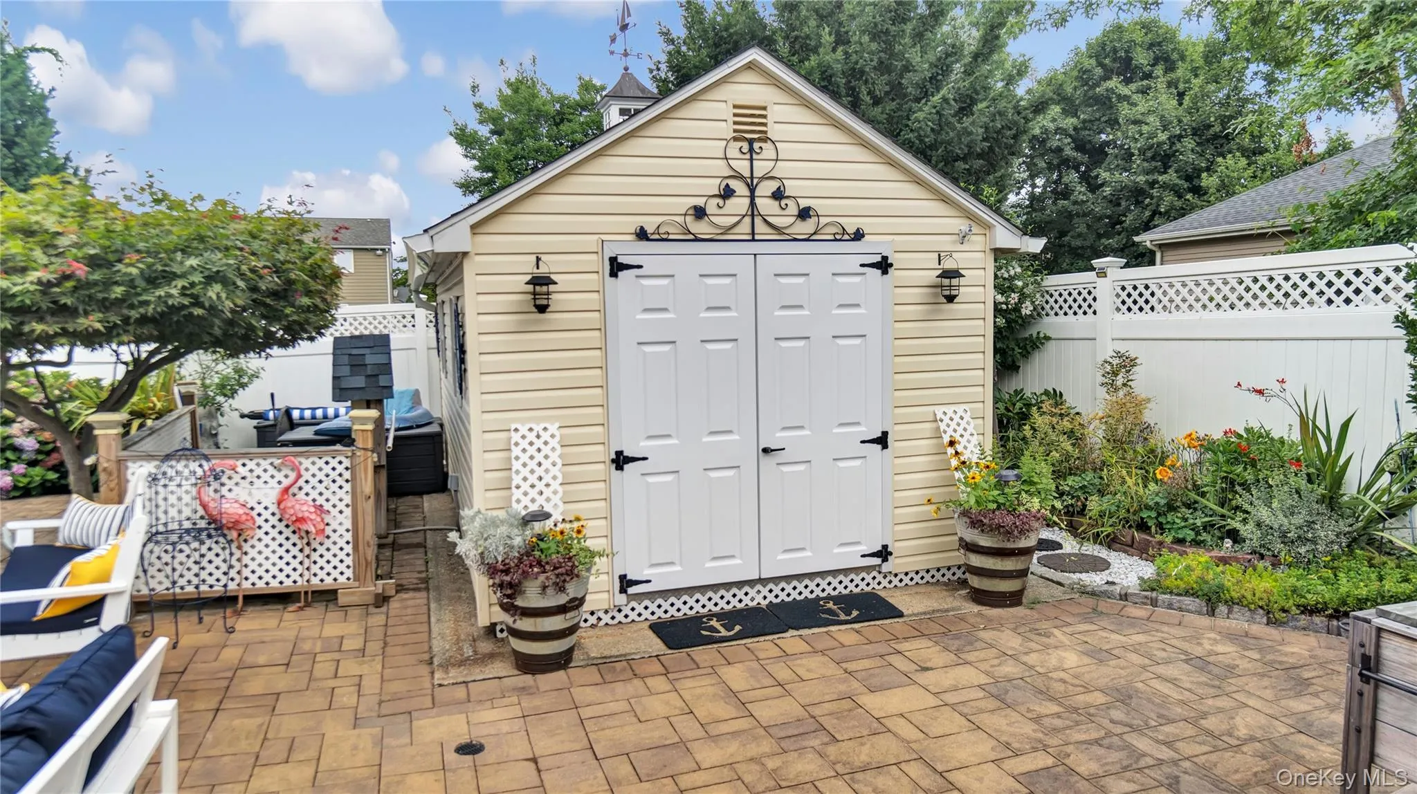 View of shed featuring a fenced backyard View of shed featuring a fenced backyard