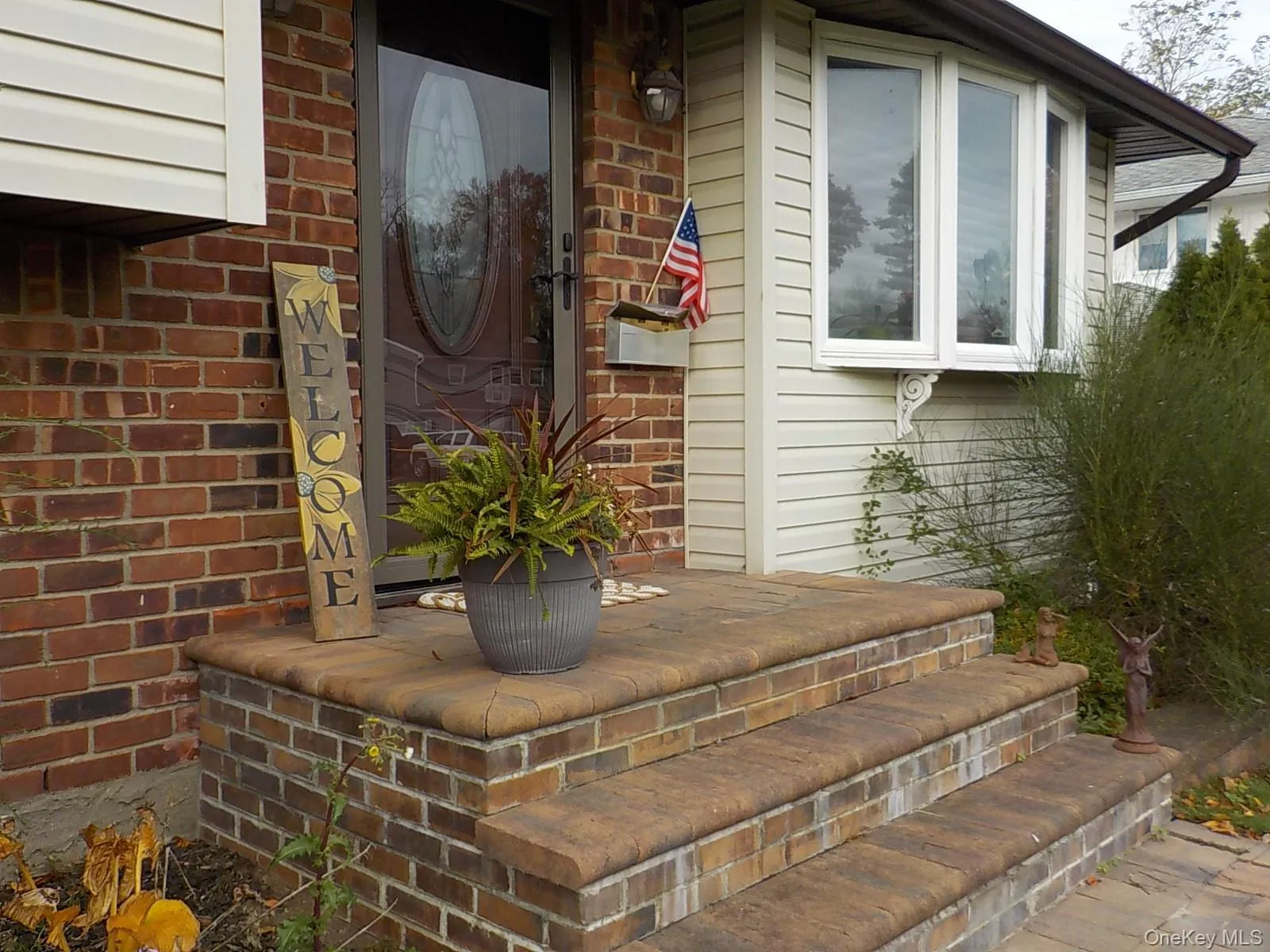 Entrance to property with brick siding Entrance to property with brick siding