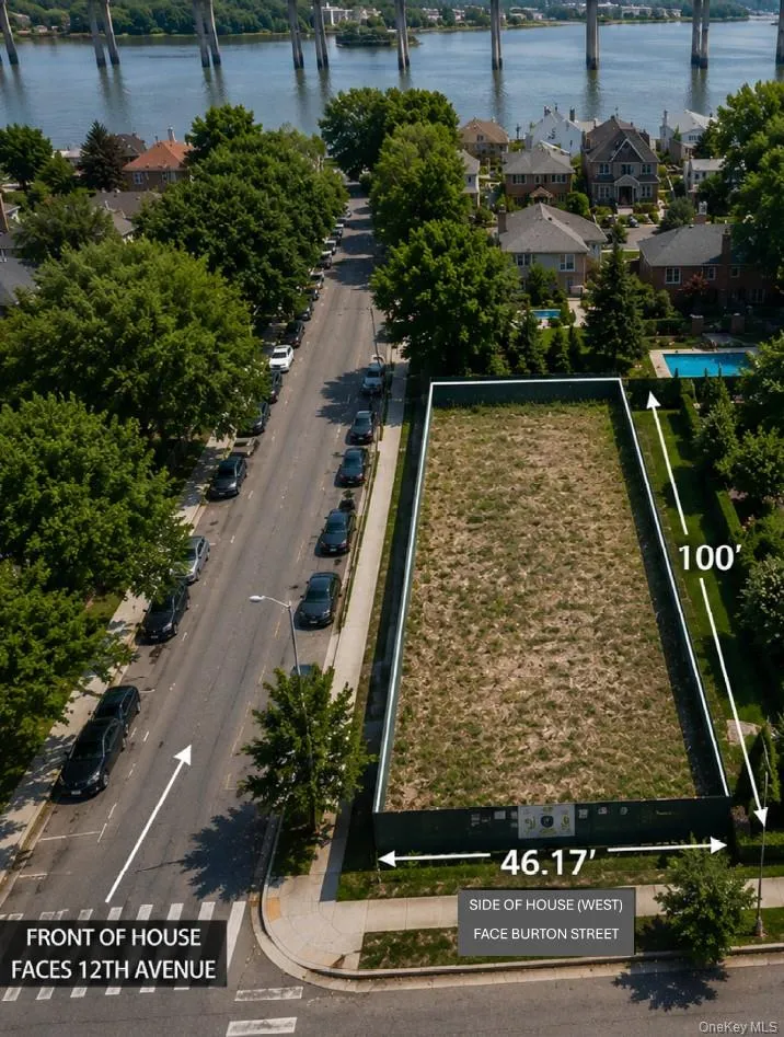 Ai Aerial image of lot. Front facade faces 12th Ave. Side(west) of house Burton St. Ai Aerial image of lot. Front facade faces 12th Ave. Side(west) of house Burton St.