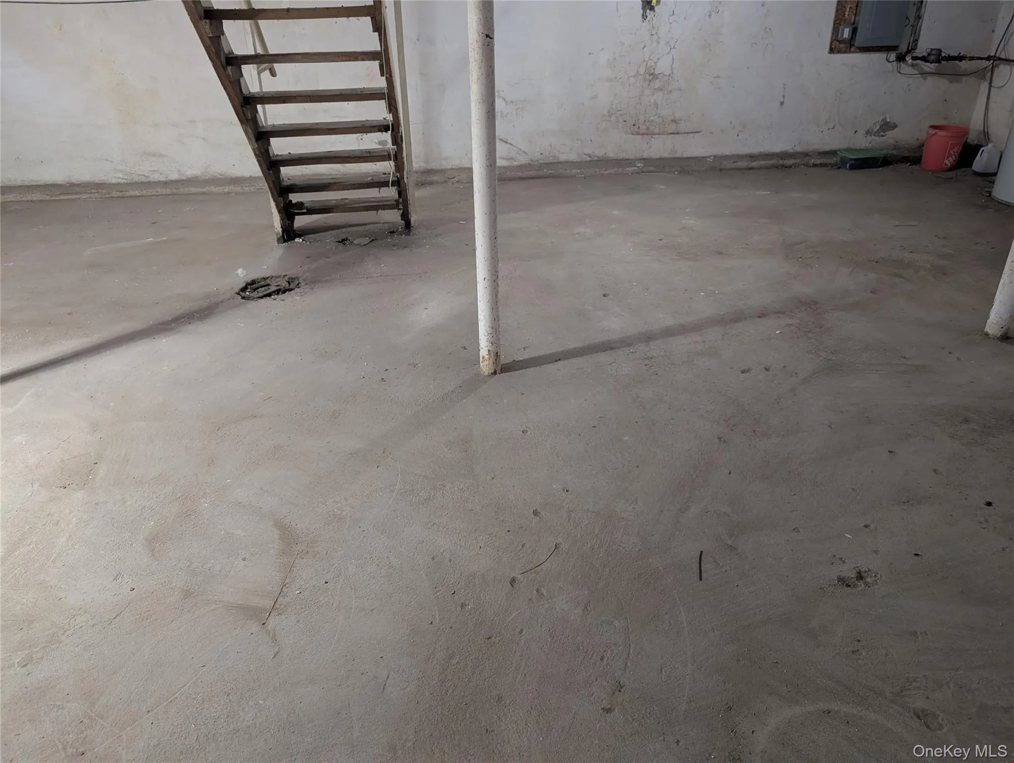 View of unfinished basement View of unfinished basement