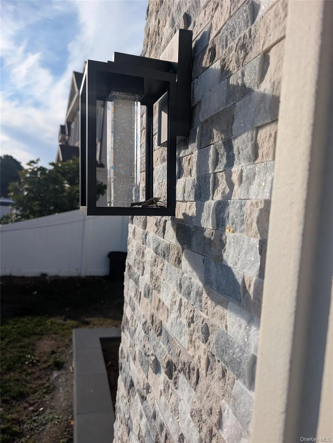 Exterior view of stone siding Exterior view of stone siding