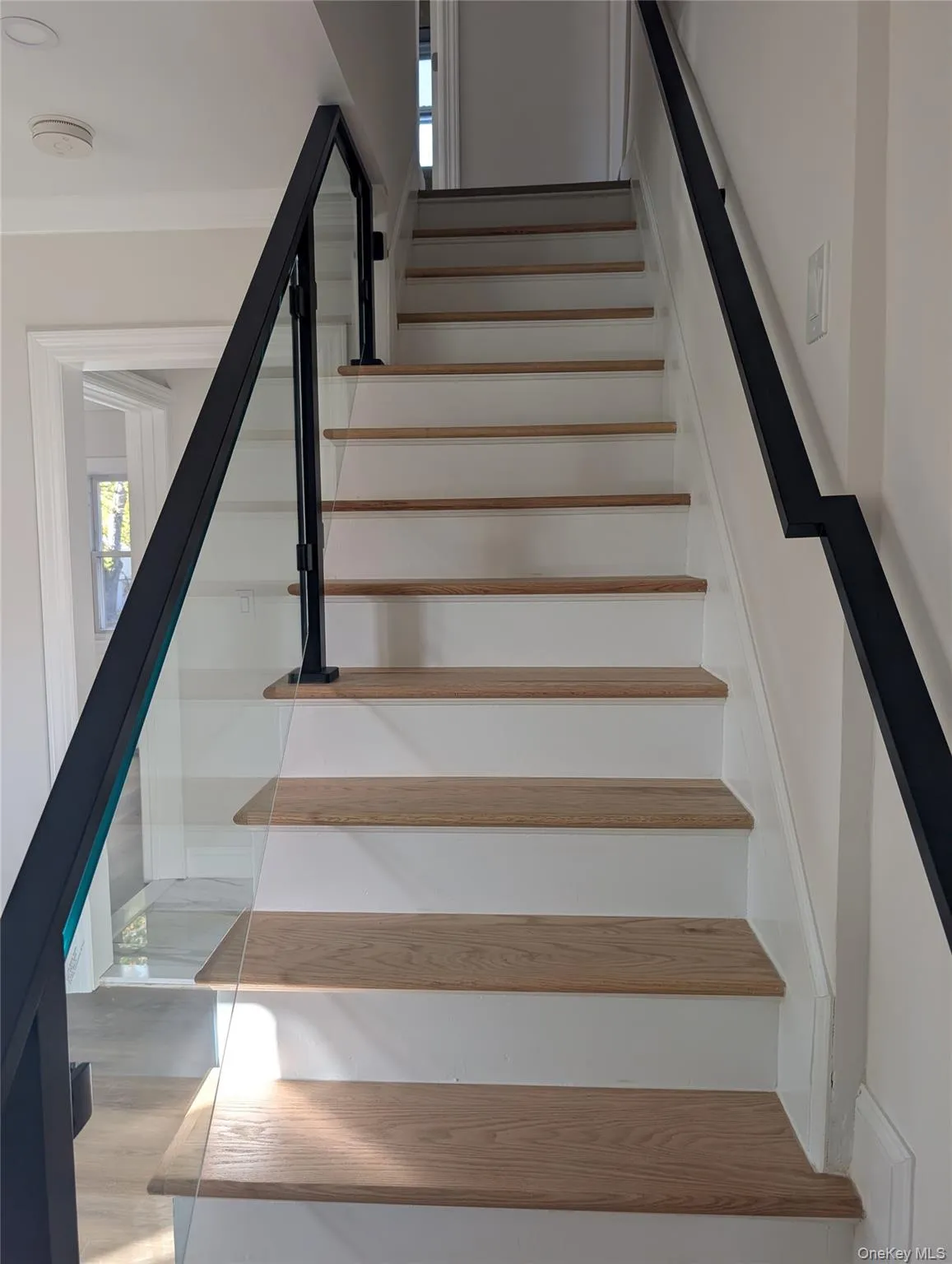 Staircase with wood finished floors Staircase with wood finished floors