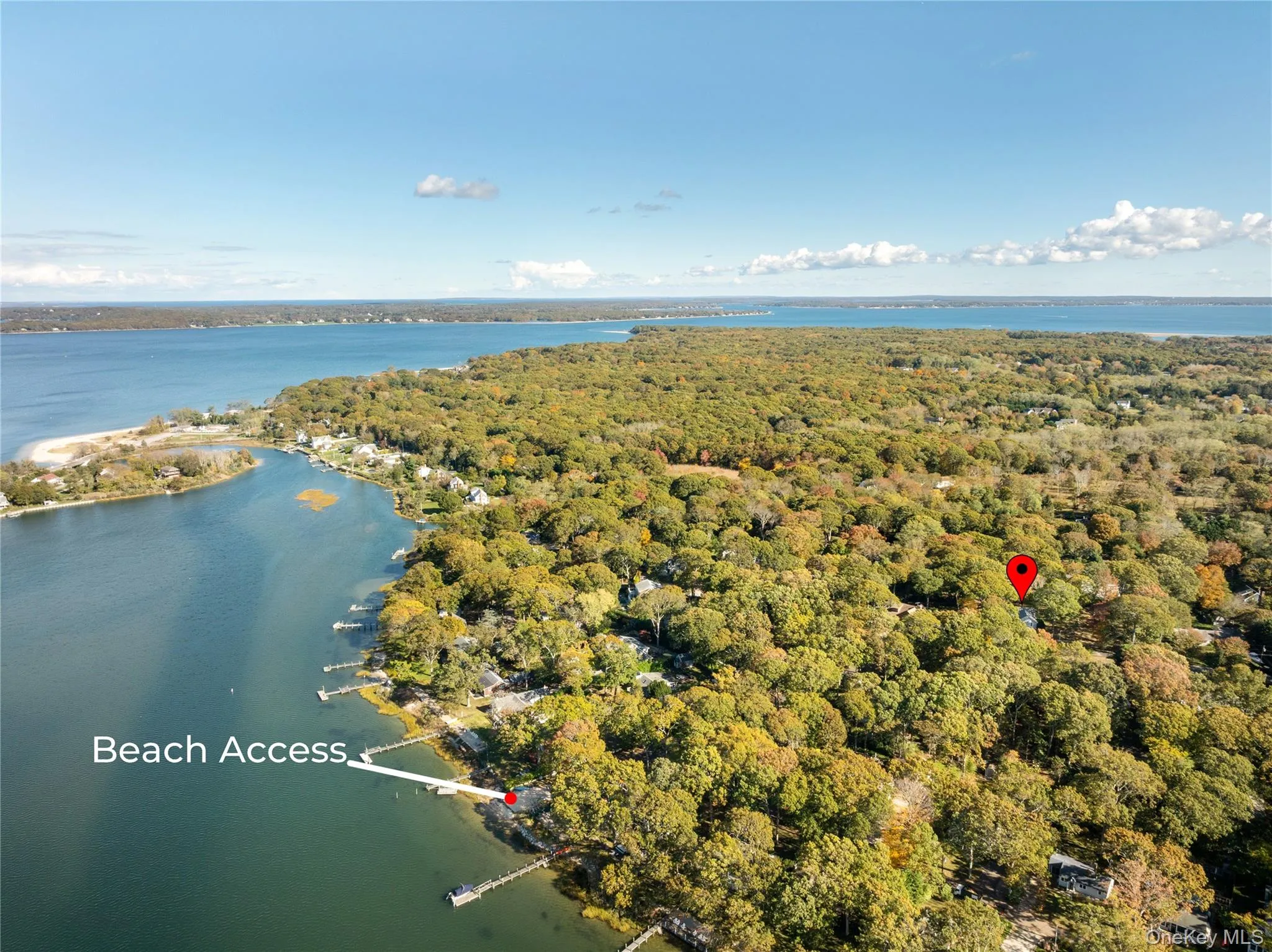 View of property location with a large body of water and a forest View of property location with a large body of water and a forest