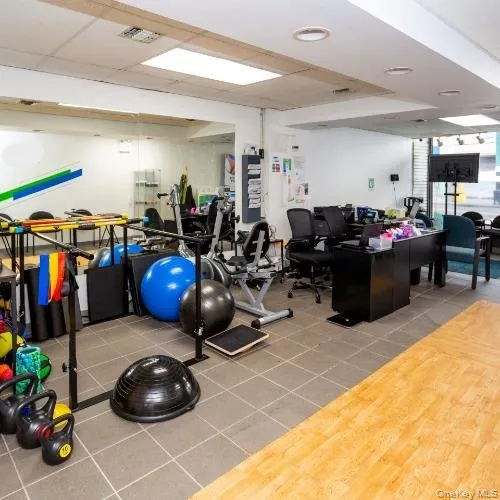 Gym with a drop ceiling Gym with a drop ceiling