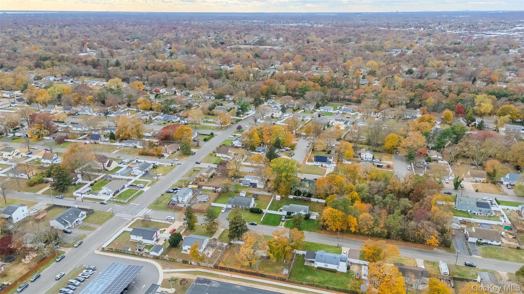 Aerial overview of property's location featuring nearby suburban area Aerial overview of property's location featuring nearby suburban area
