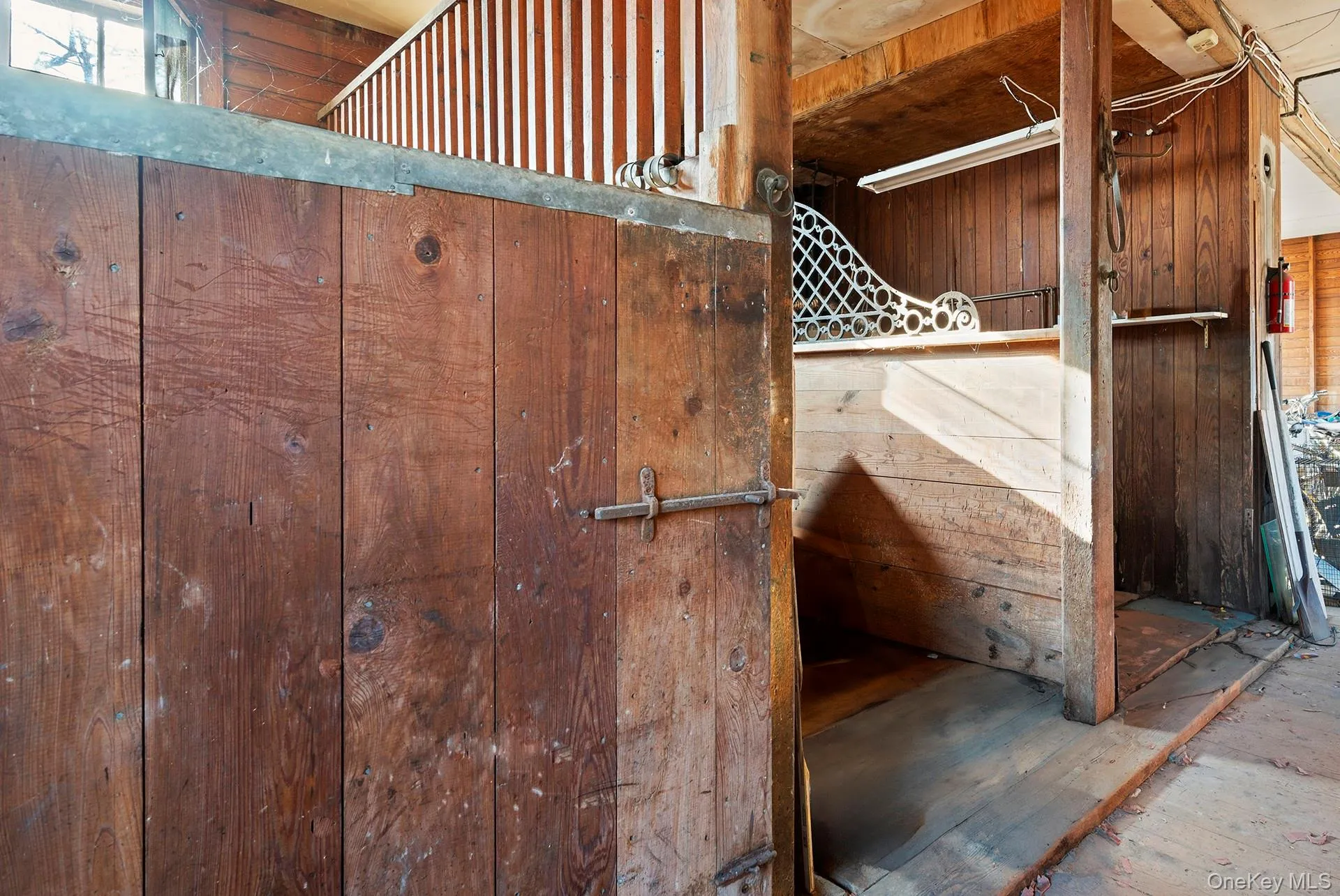 View of horse barn with stalls View of horse barn with stalls