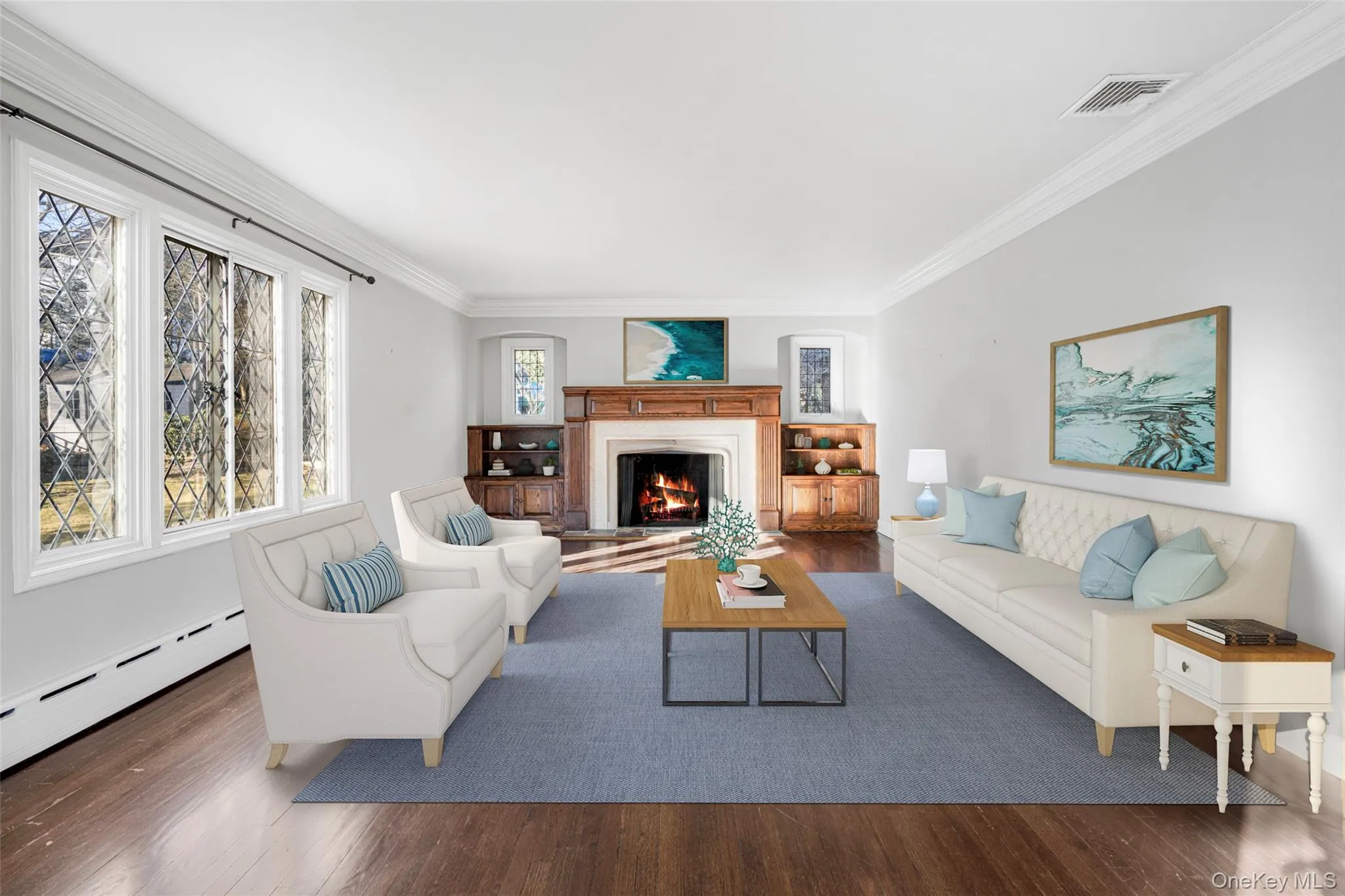 Virtually staged living room. Virtually staged living room.